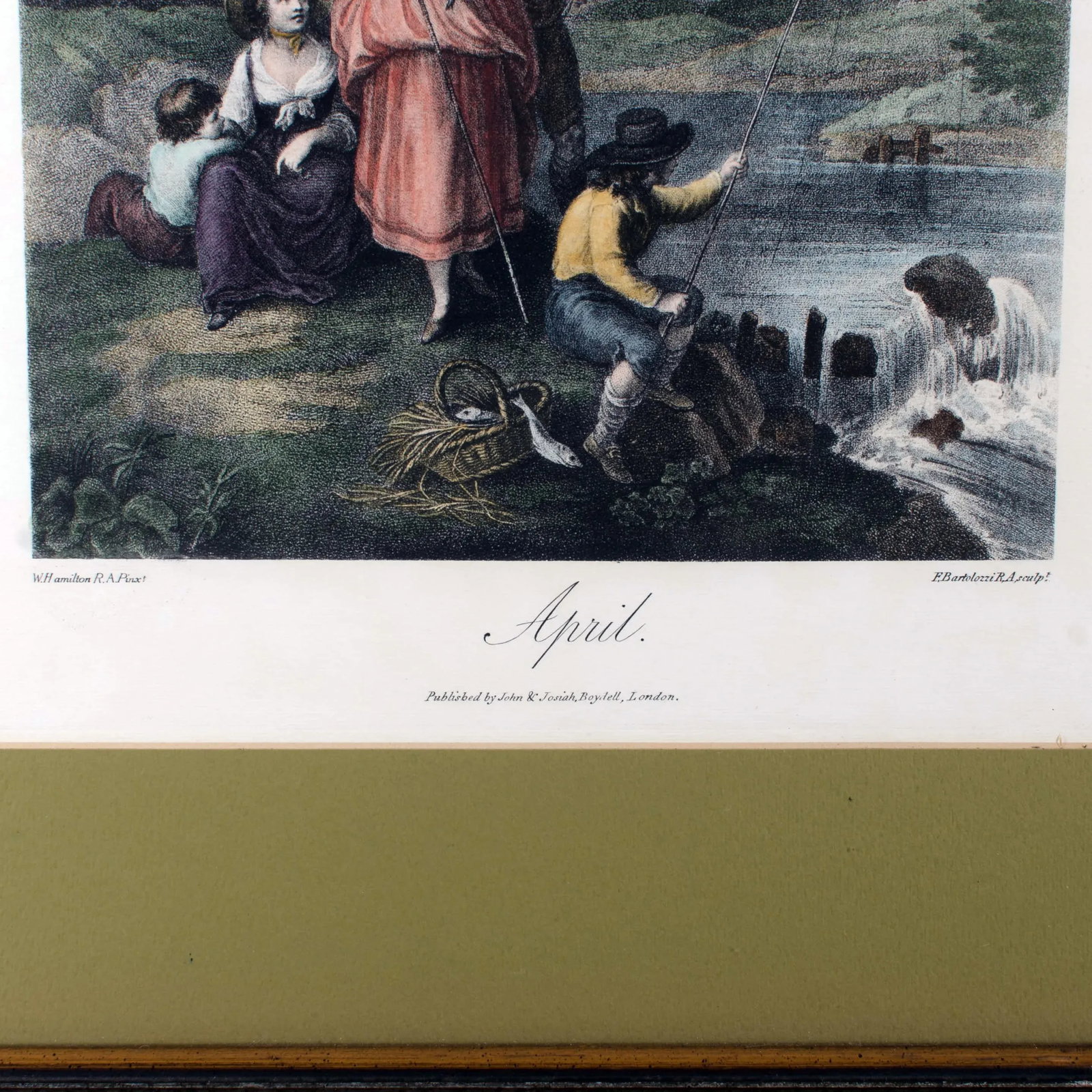 Francesco Bartolozzi "April" Handcolored Engraving - 4