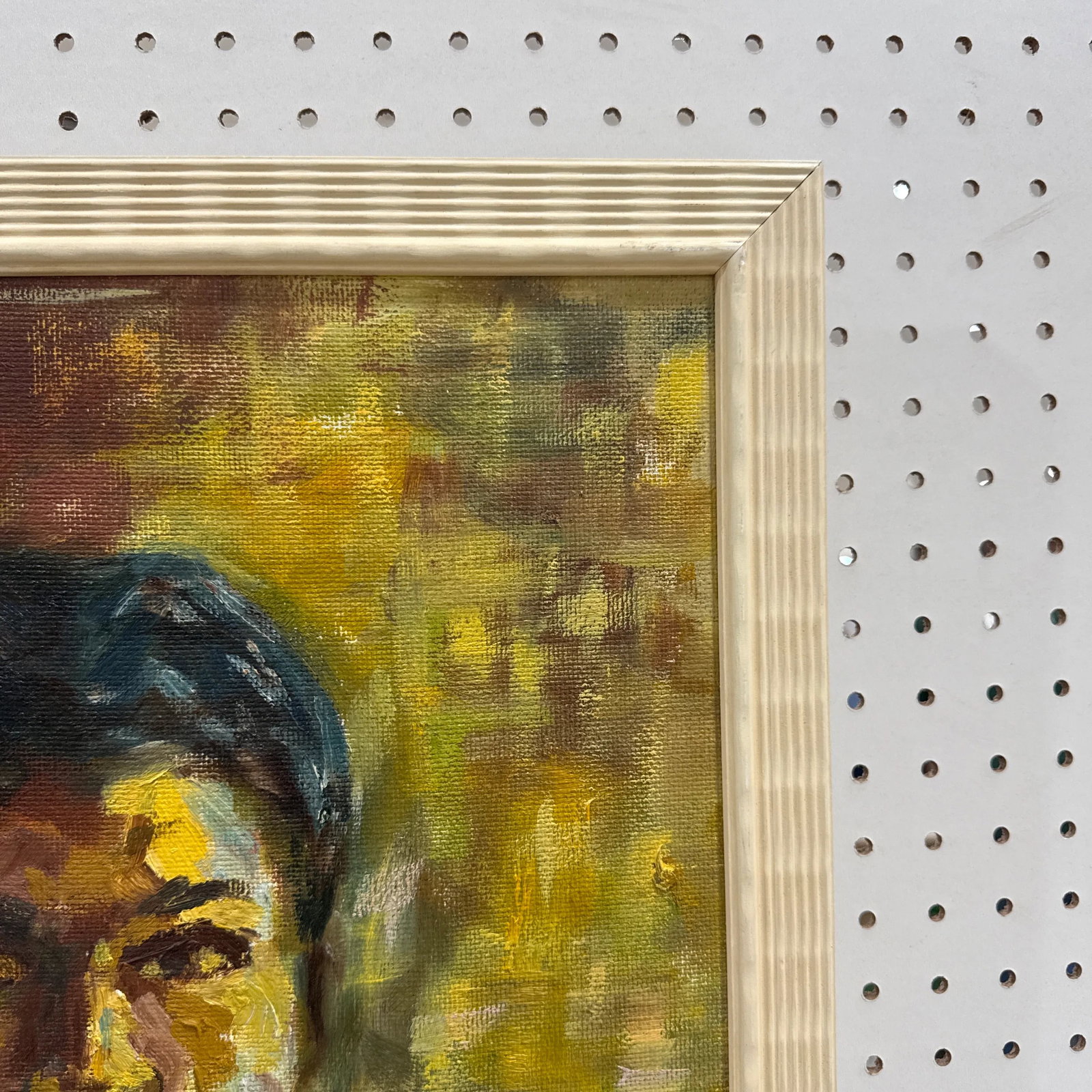 Vintage 1970s Figurative Oil on Board Painting ~Framed and Signed - 3