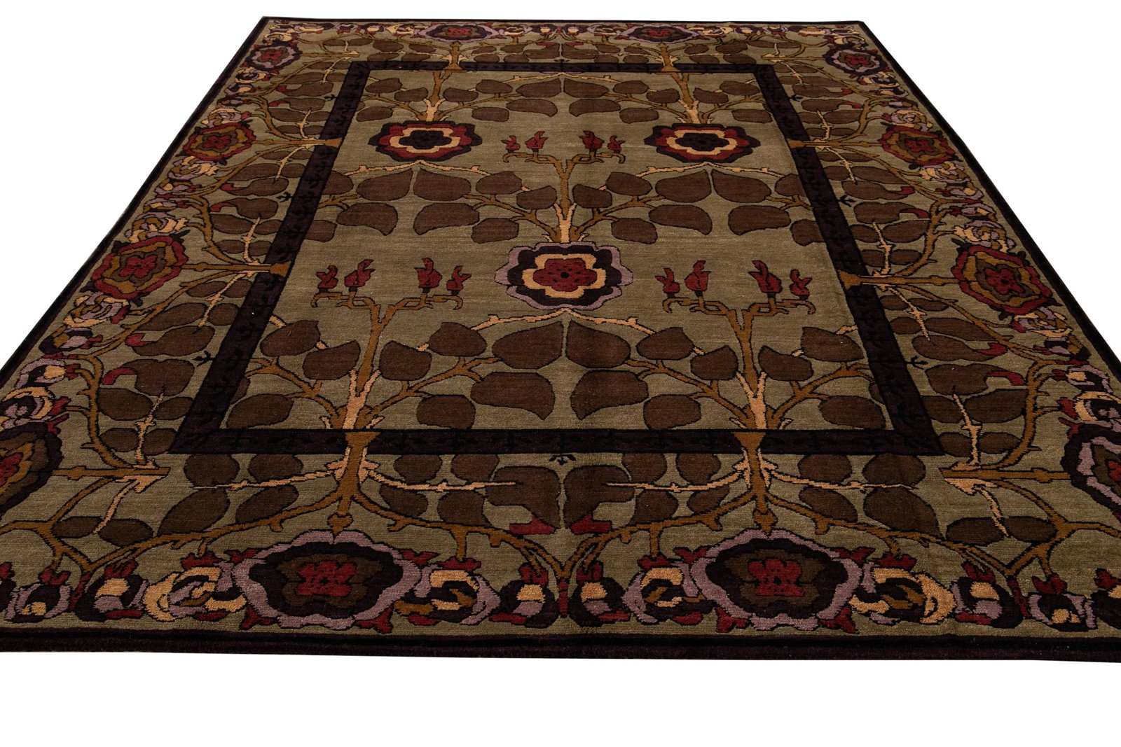 21st Century Modern Arts & Crafts Tibetan Wool Rug - 11