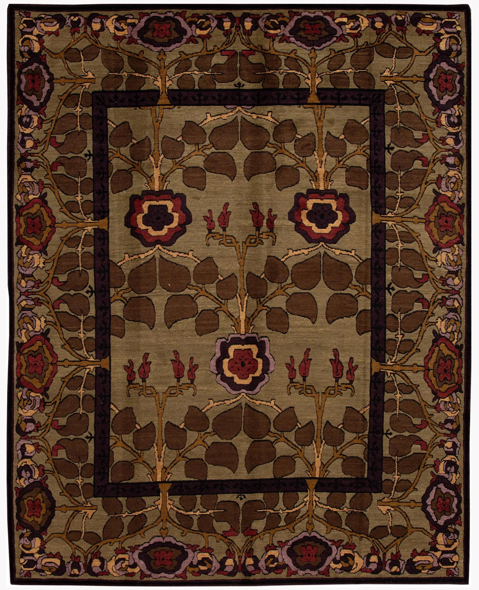 21st Century Modern Arts & Crafts Tibetan Wool Rug - 13