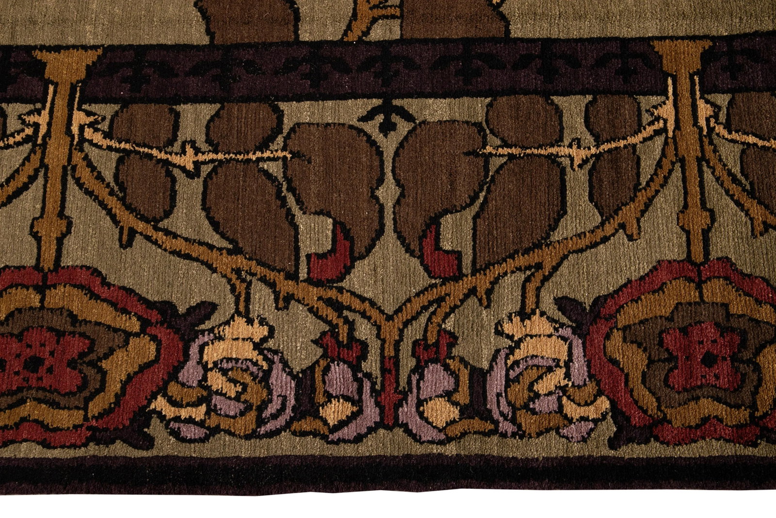 21st Century Modern Arts & Crafts Tibetan Wool Rug - 8