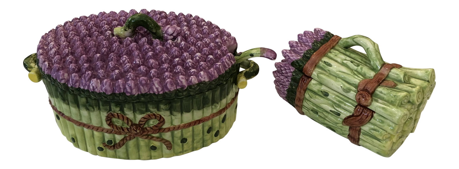 Majolica Soup Tureen and Asparagus Dish (1 of 4)