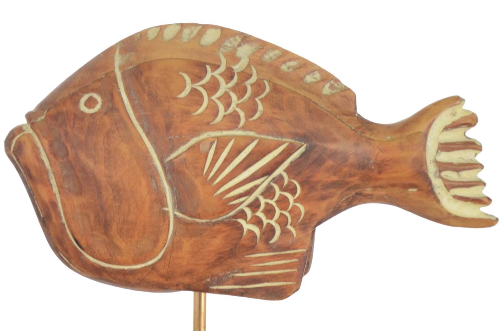 Sarreid 8" Carved Wood Fish & Stand - 3