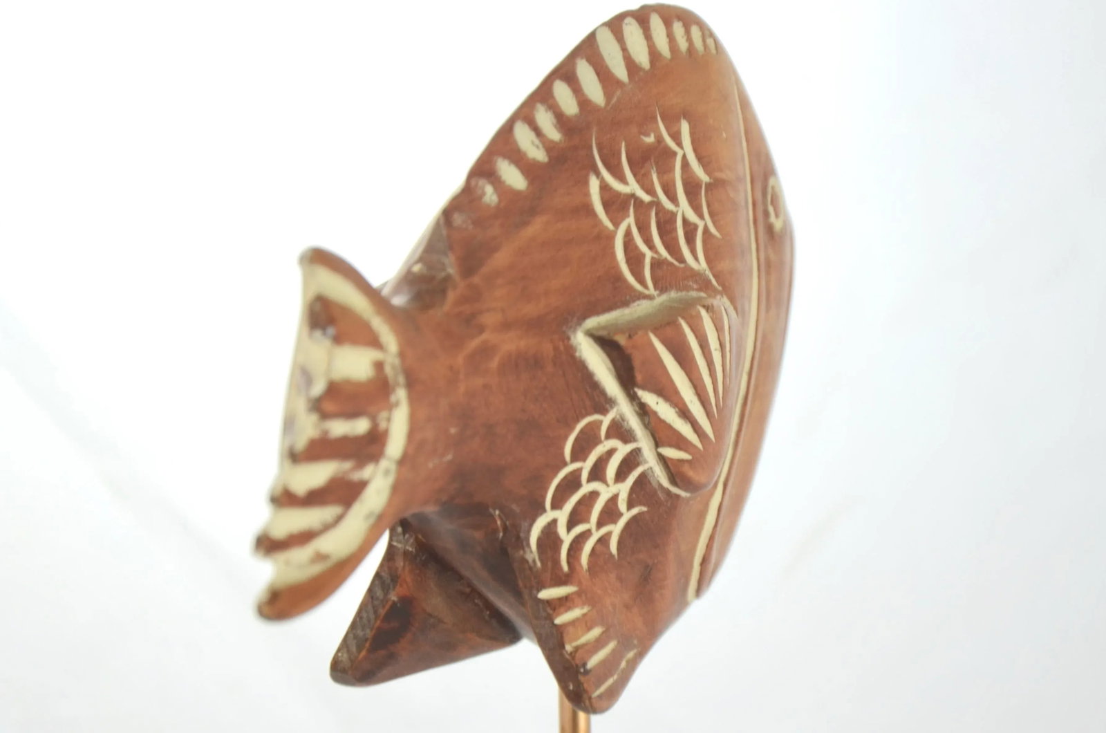 Sarreid 8" Carved Wood Fish & Stand - 5