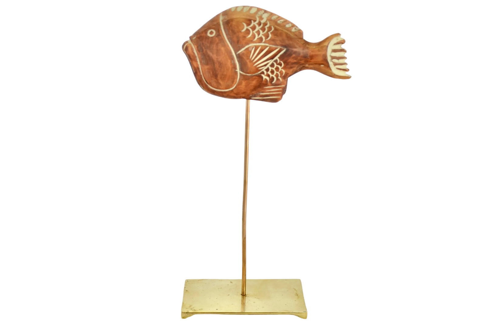 Sarreid 8" Carved Wood Fish & Stand - 6