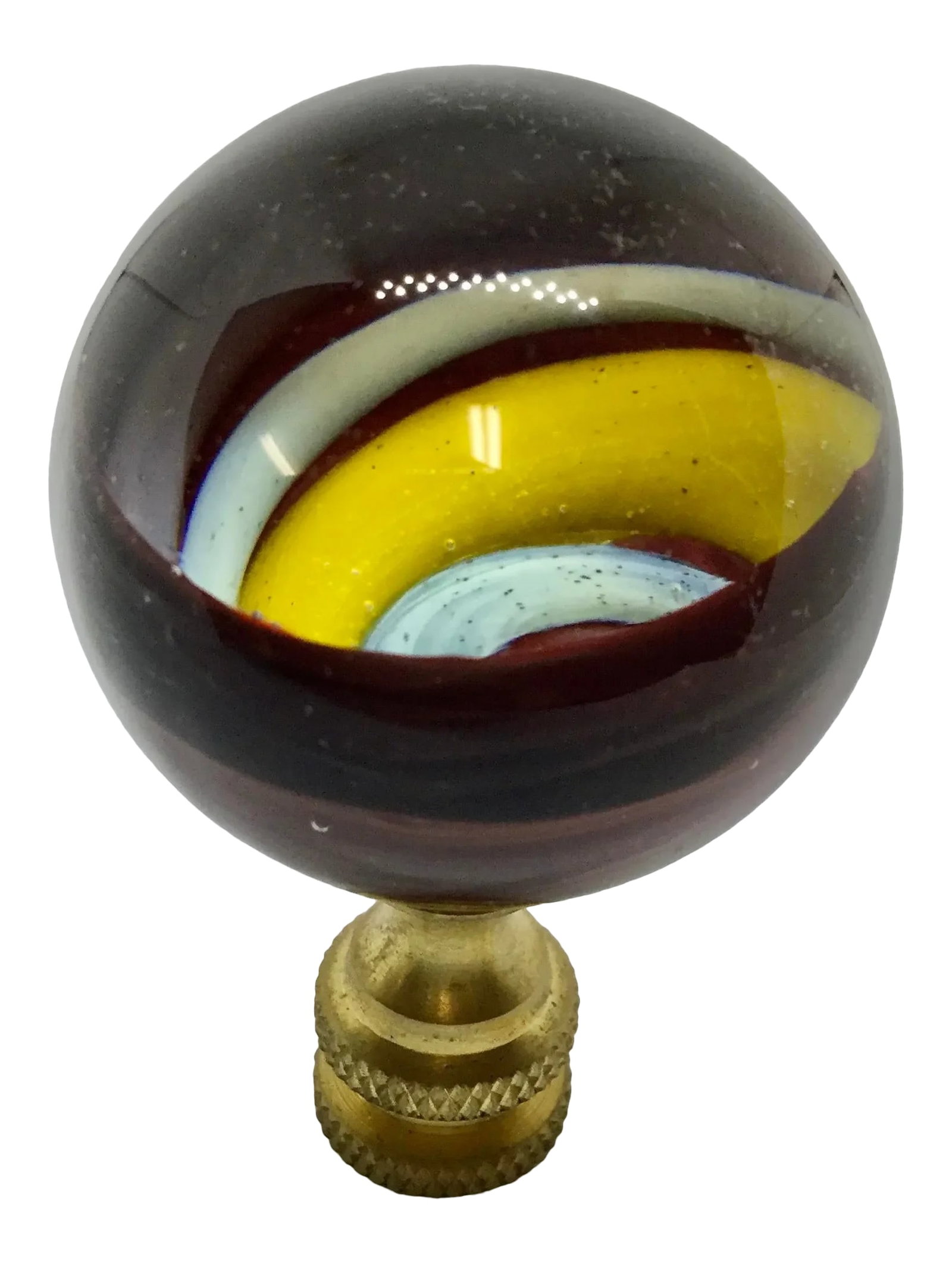 Artisan Hand Created Glass Finial: These glass finials have been delicately crafted from glass. They can be facing whichever direction you prefer as we will only glue the finial attachment after you confirm the position and order one