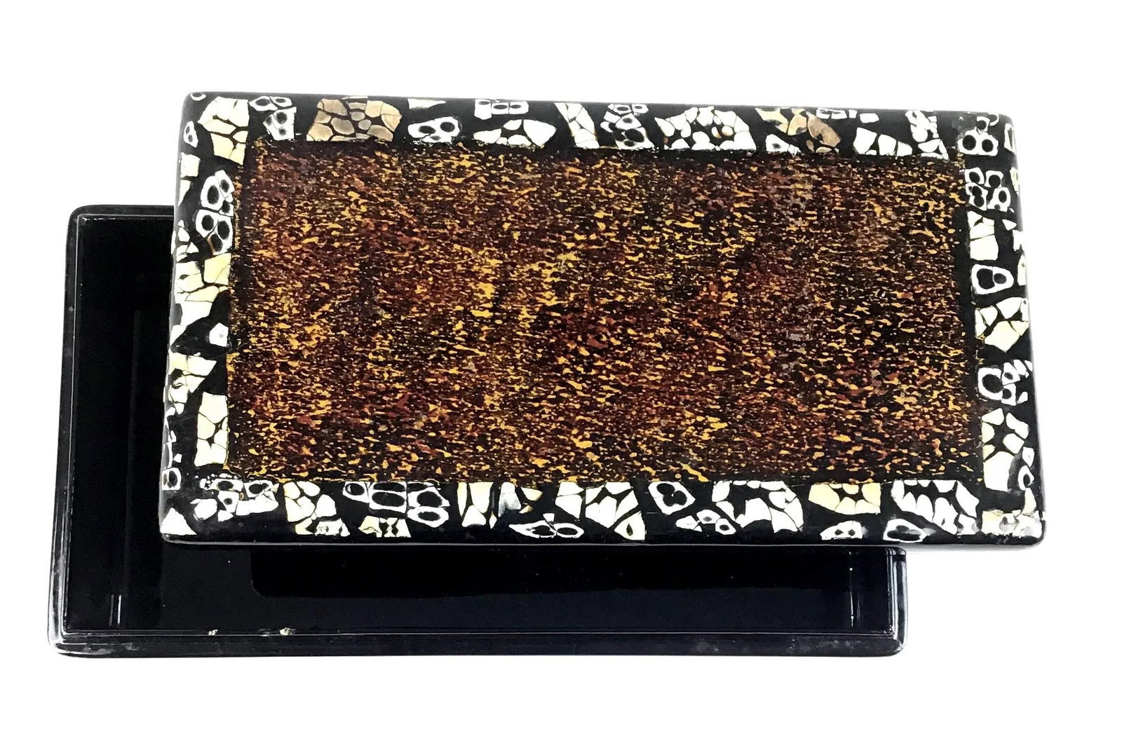Vintage Artisan Lacquered Covered Box by Artex Saigon - 5