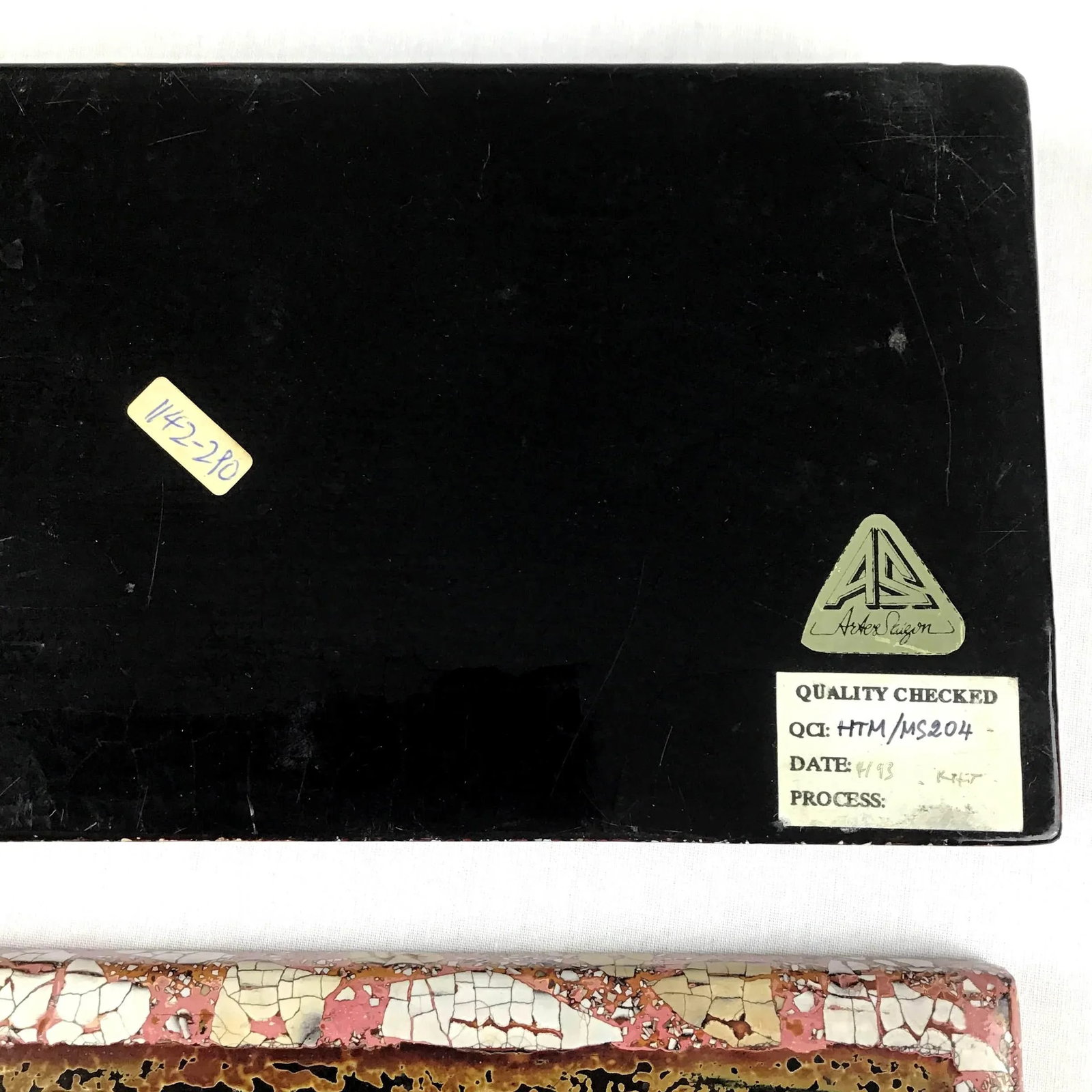 Vintage Artisan Lacquered Covered Box by Artex Saigon - 11