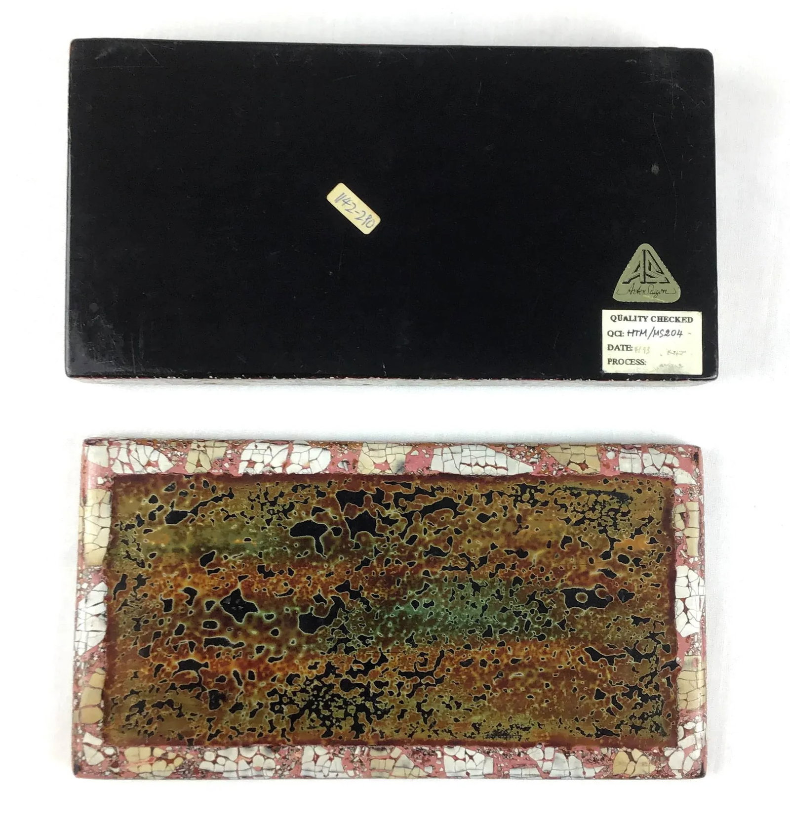 Vintage Artisan Lacquered Covered Box by Artex Saigon - 9