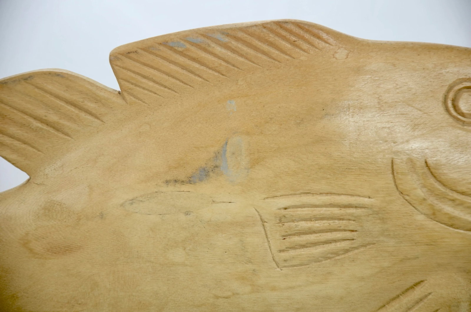 Artisan Carved Wood Fish Figurine - 5