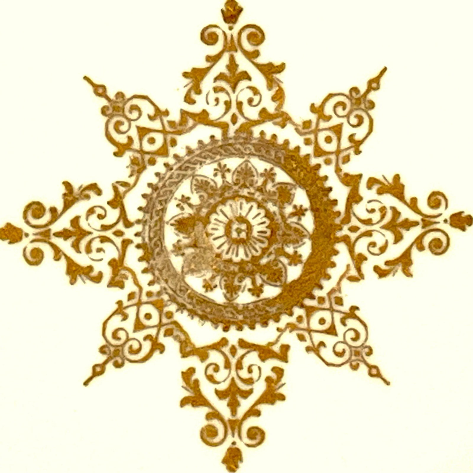 1940's Gold Encrusted Medallion Service Plate Pair by H & C Schlaggenwald - 4