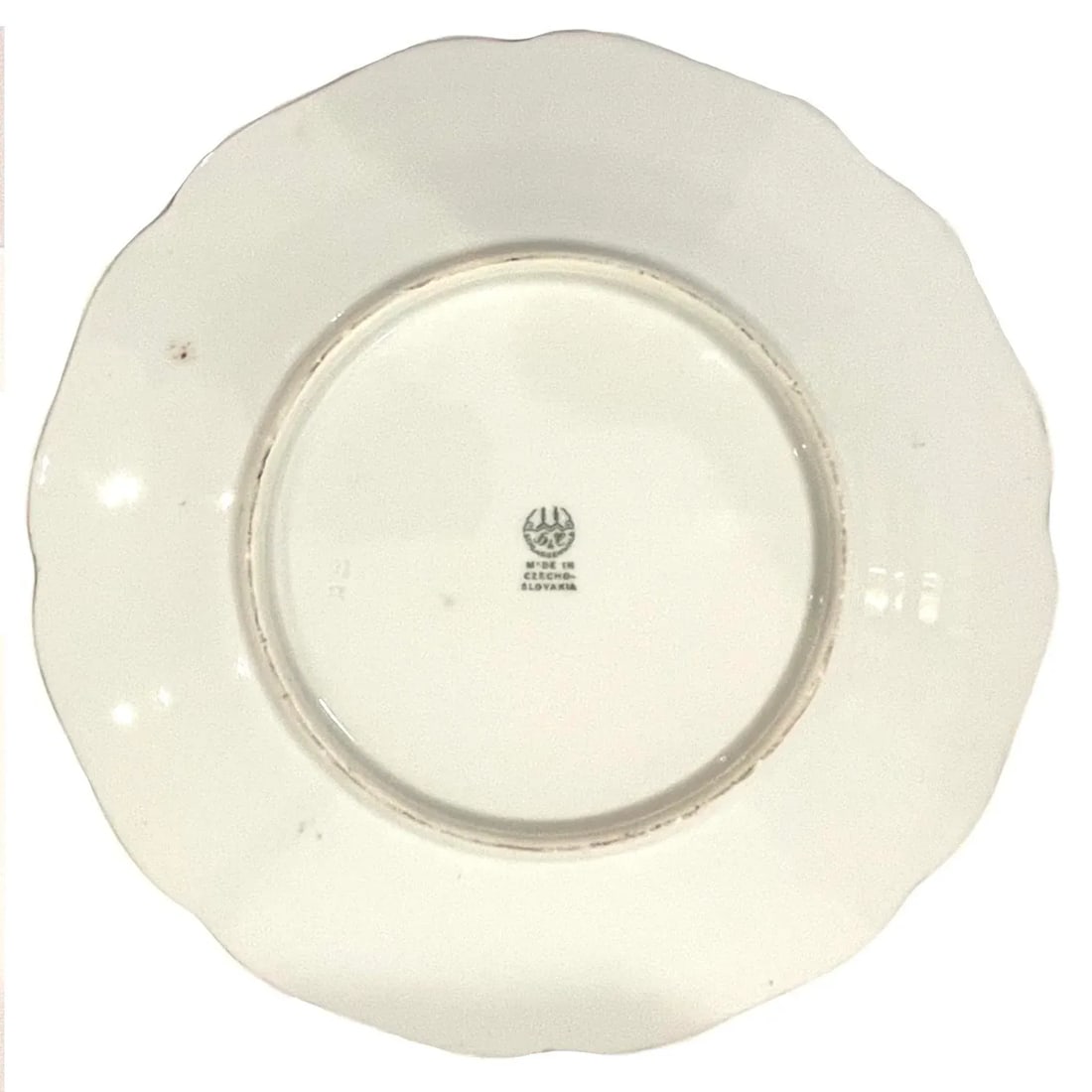 1940's Gold Encrusted Medallion Service Plate Pair by H & C Schlaggenwald - 9