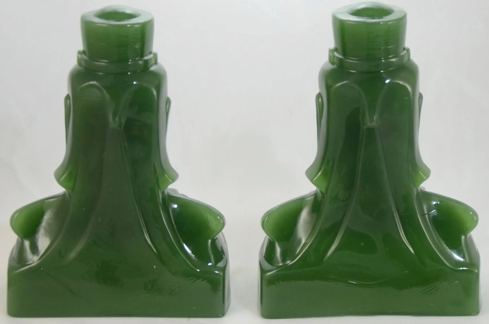 Mid 20th Century Jade Glass Imperial Bookends-a Pair - 6