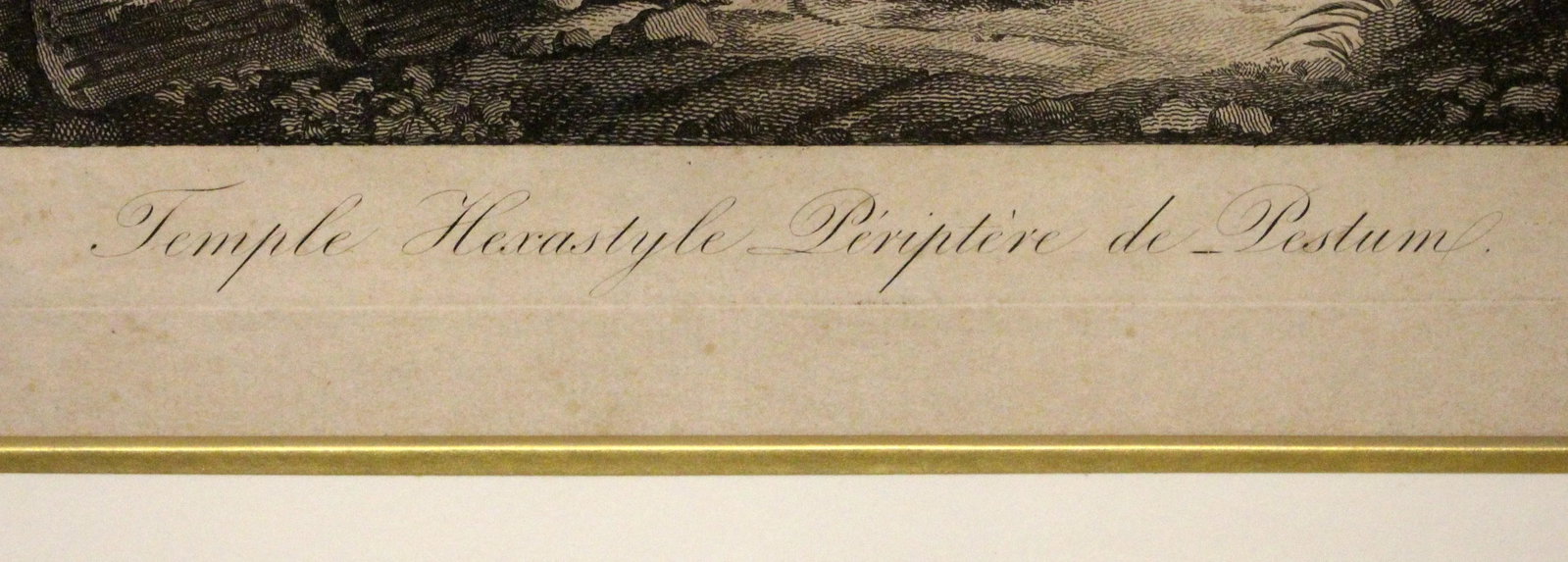 Late 18th Century French Print "Temple Herastyle Periptere De Pestum" - 3
