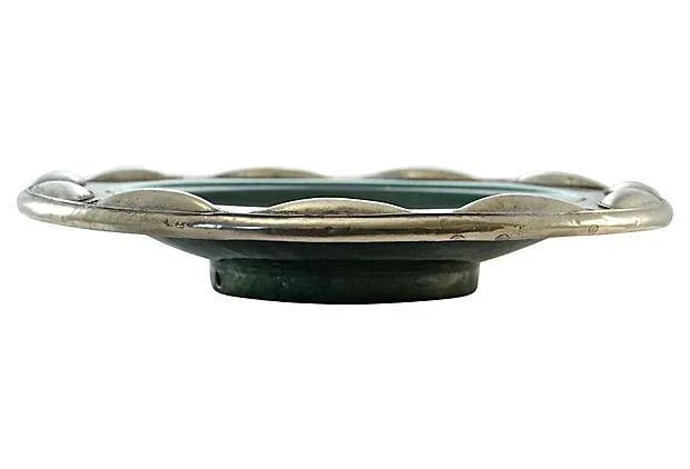 Silver & Emerald Moroccan Bowl - 2