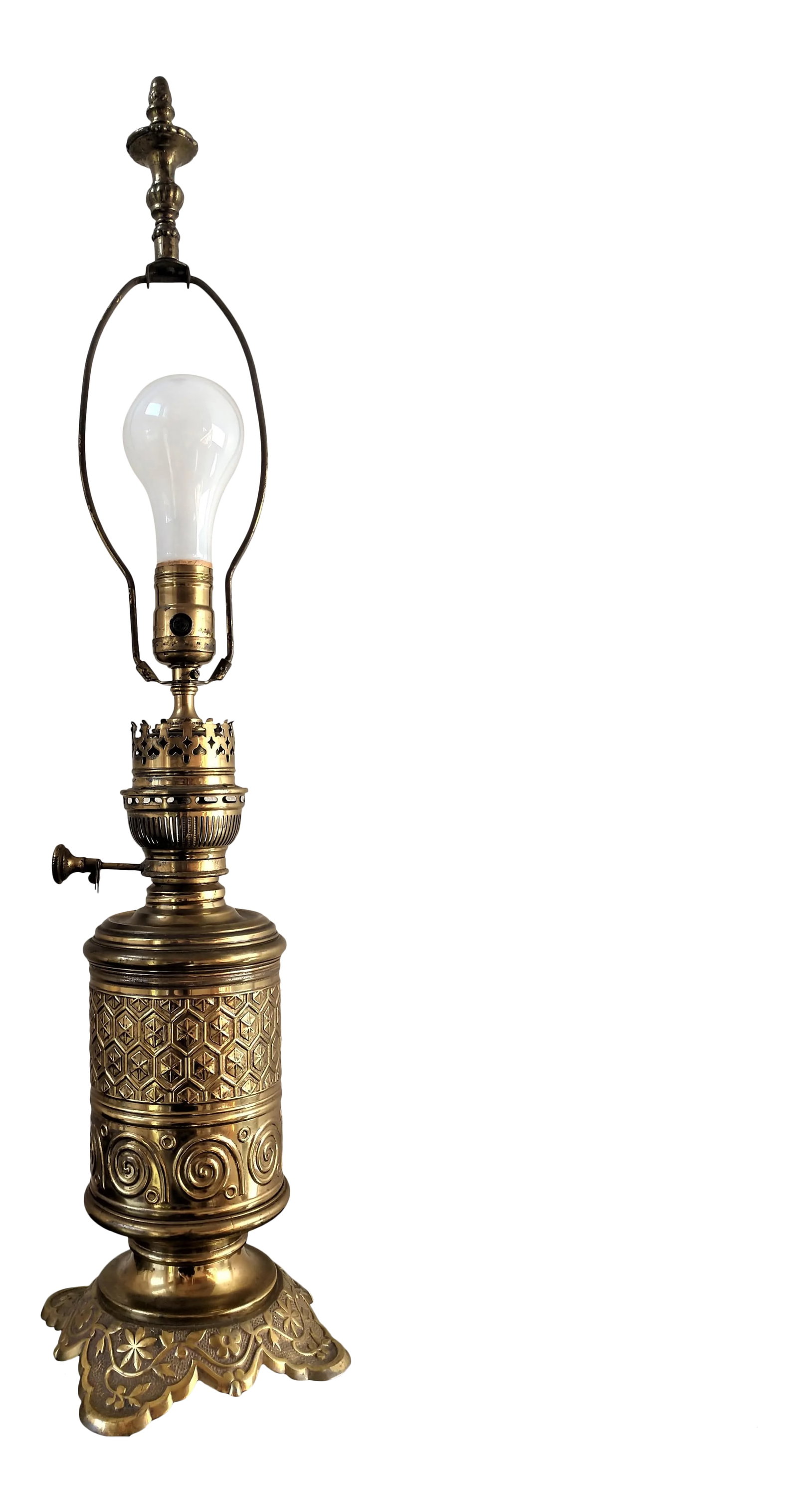 Vintage European Brass Electrified Oil Lantern (1 of 7)