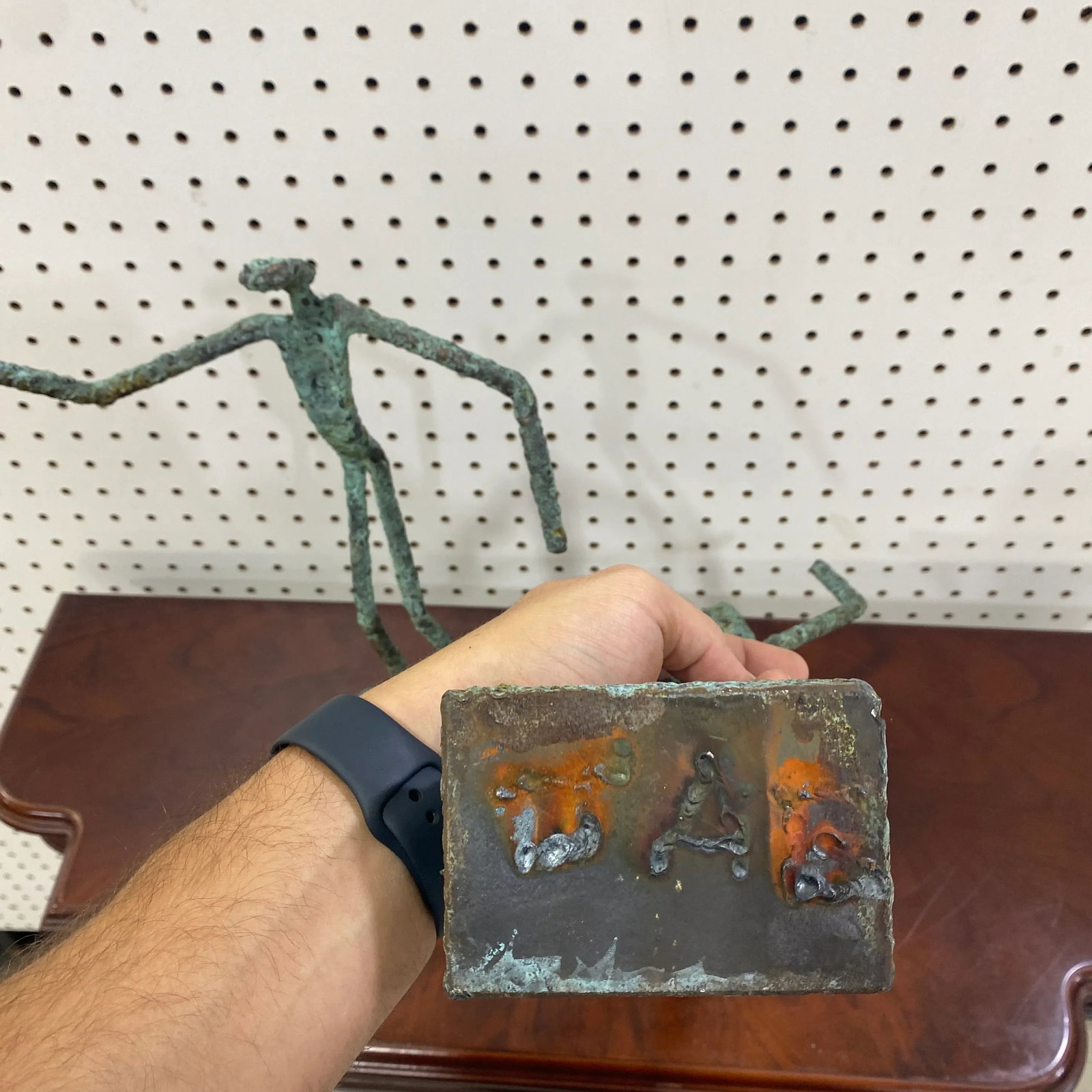 Late 20th Century Bronze Artist Made Brutalist Style Sculptures- a Pair - 10