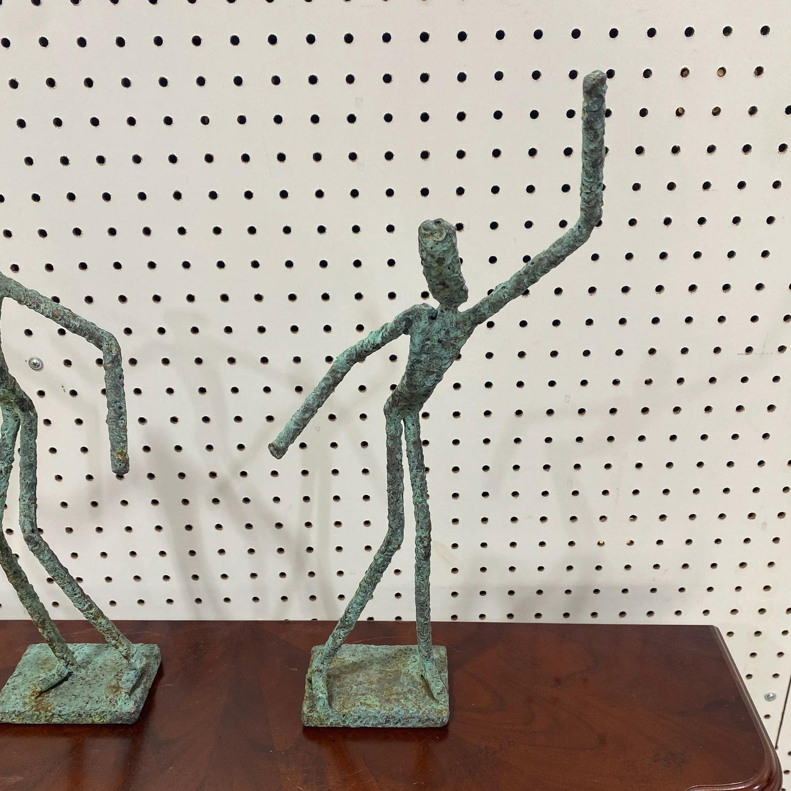 Late 20th Century Bronze Artist Made Brutalist Style Sculptures- a Pair - 2