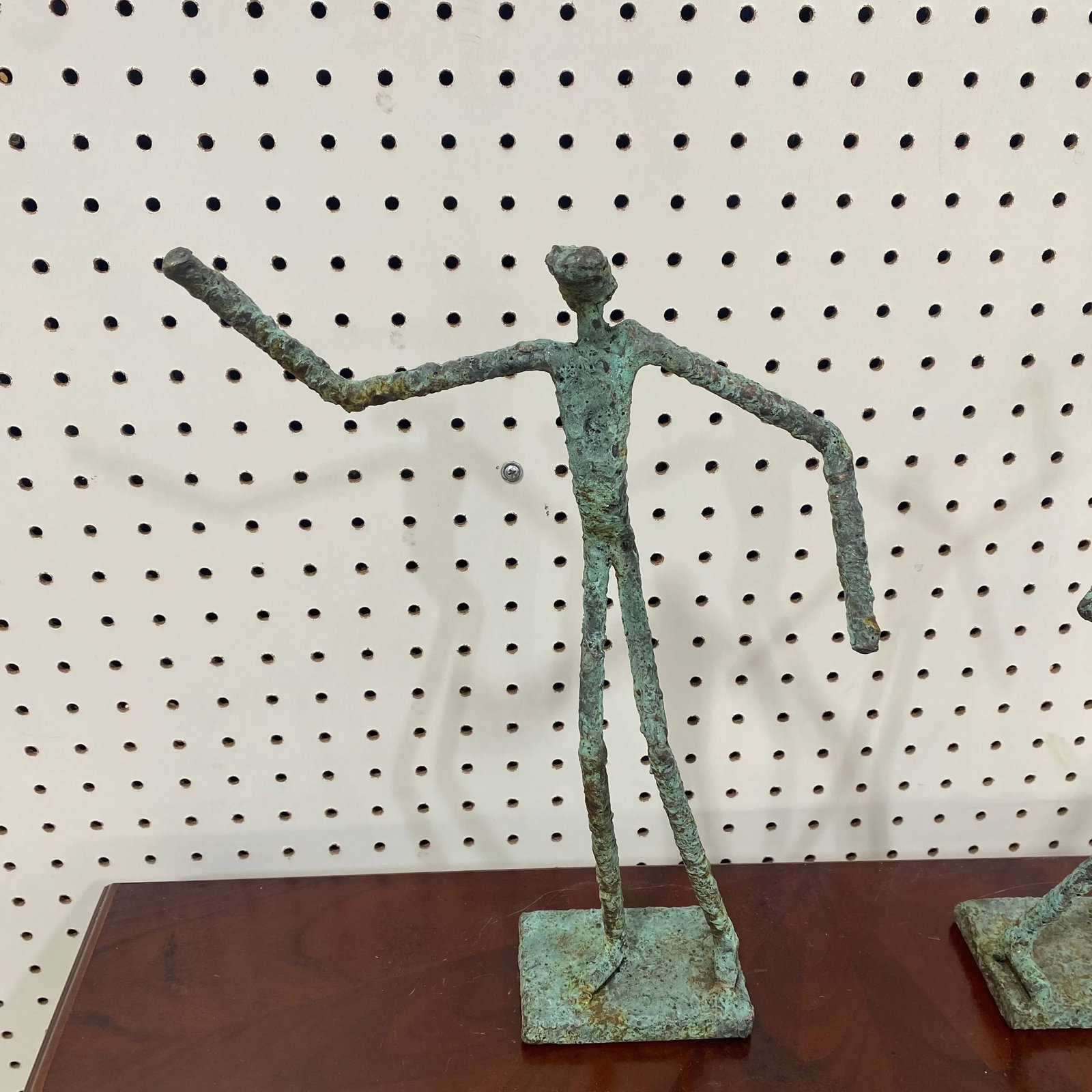 Late 20th Century Bronze Artist Made Brutalist Style Sculptures- a Pair - 3