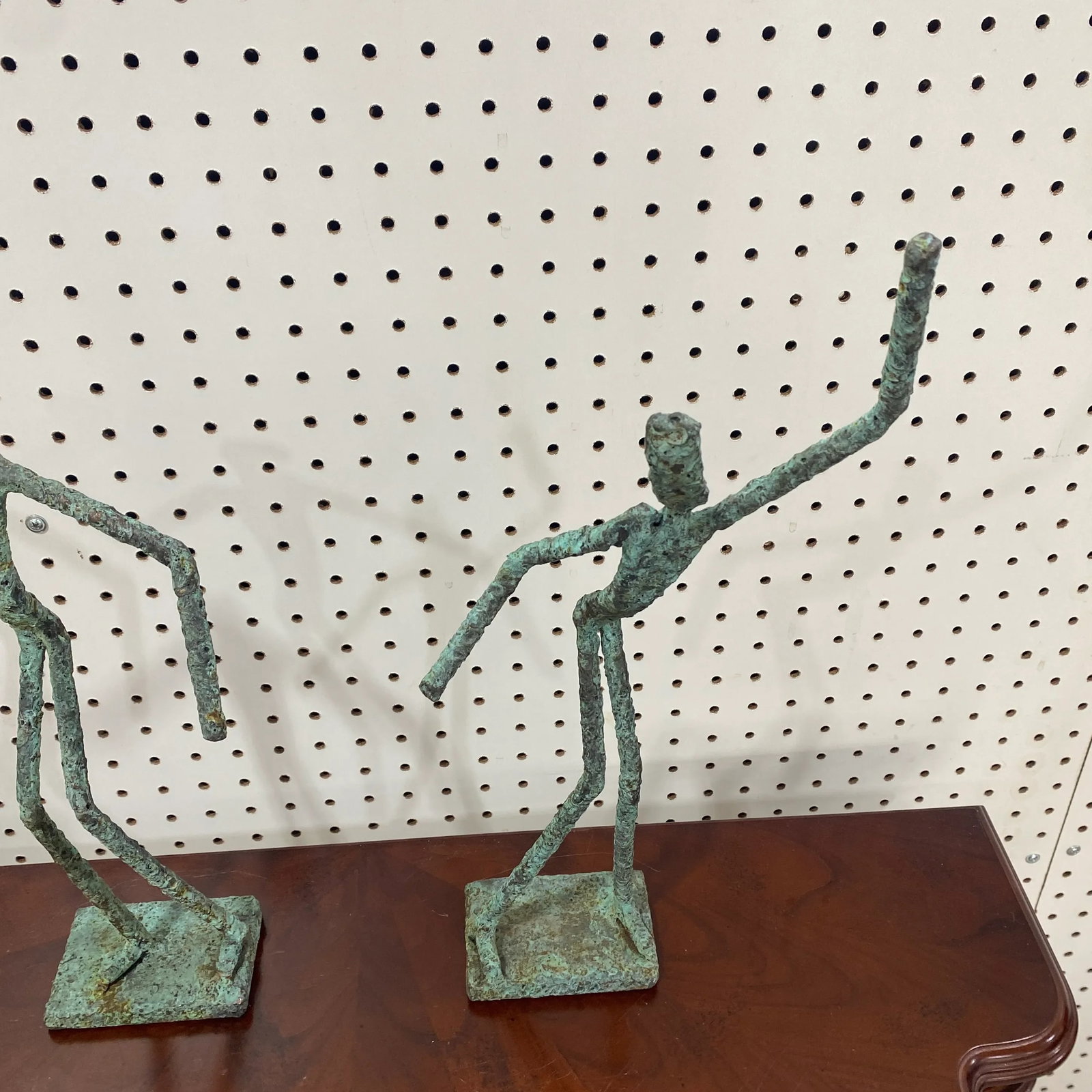 Late 20th Century Bronze Artist Made Brutalist Style Sculptures- a Pair - 5