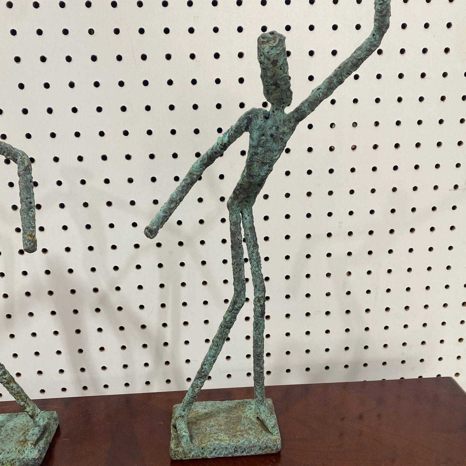 Late 20th Century Bronze Artist Made Brutalist Style Sculptures- a Pair - 7