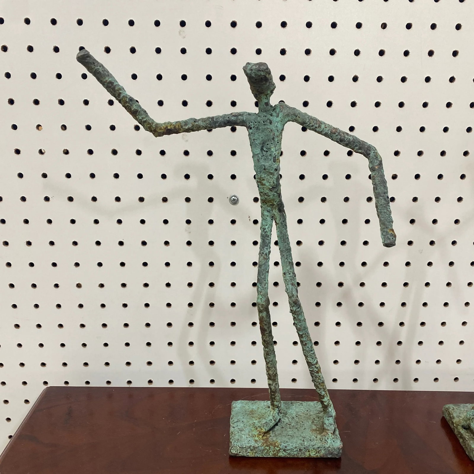Late 20th Century Bronze Artist Made Brutalist Style Sculptures- a Pair - 8