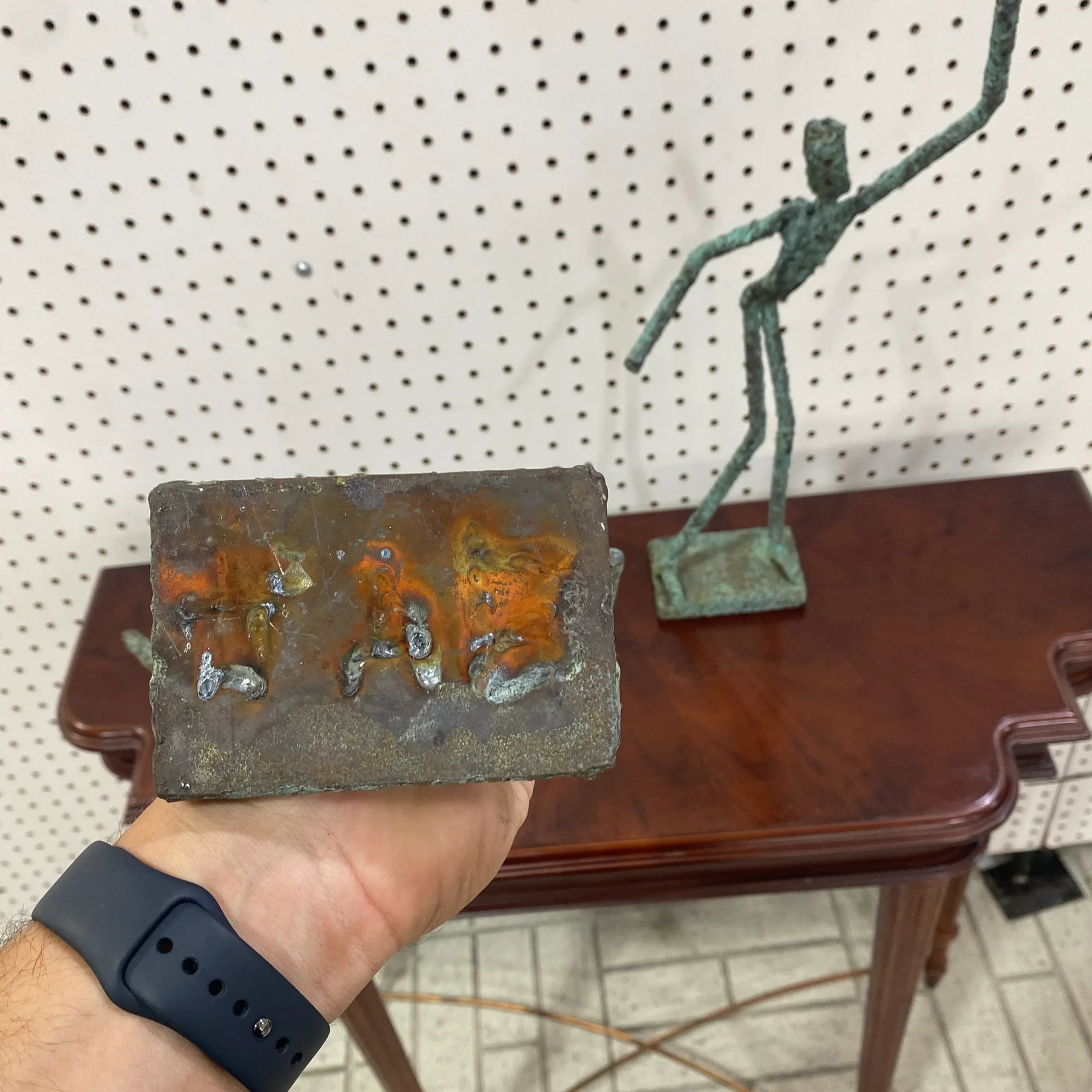Late 20th Century Bronze Artist Made Brutalist Style Sculptures- a Pair - 9