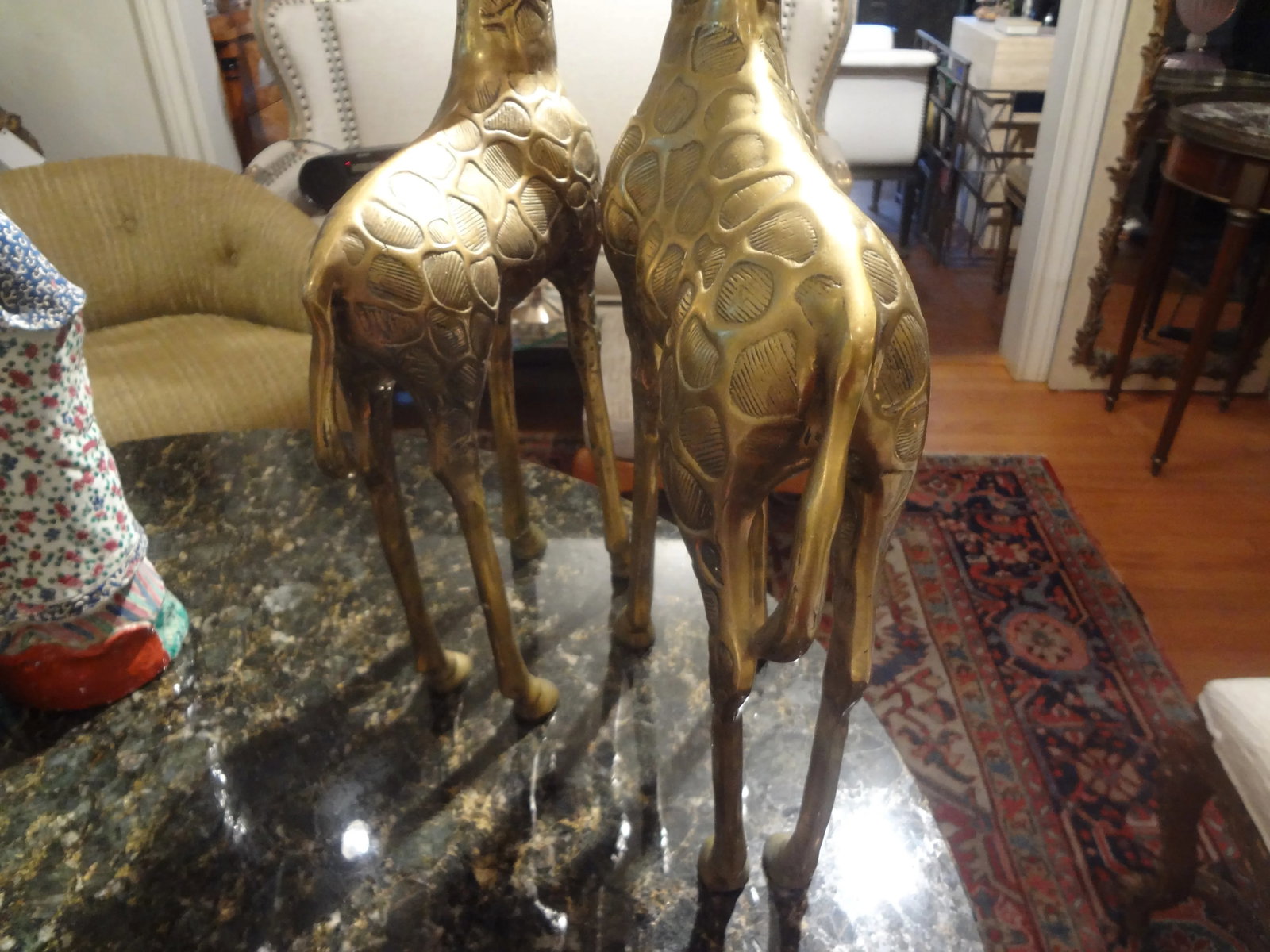 1960s Hollywood Regency Brass Giraffes- a Pair - 10