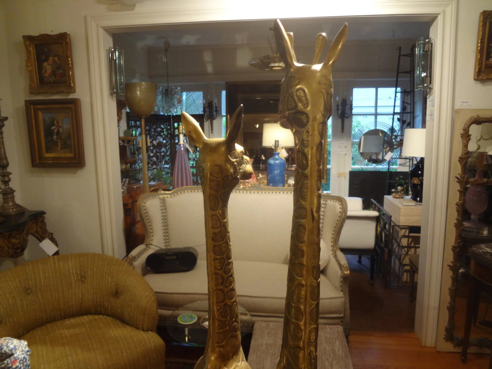 1960s Hollywood Regency Brass Giraffes- a Pair - 11