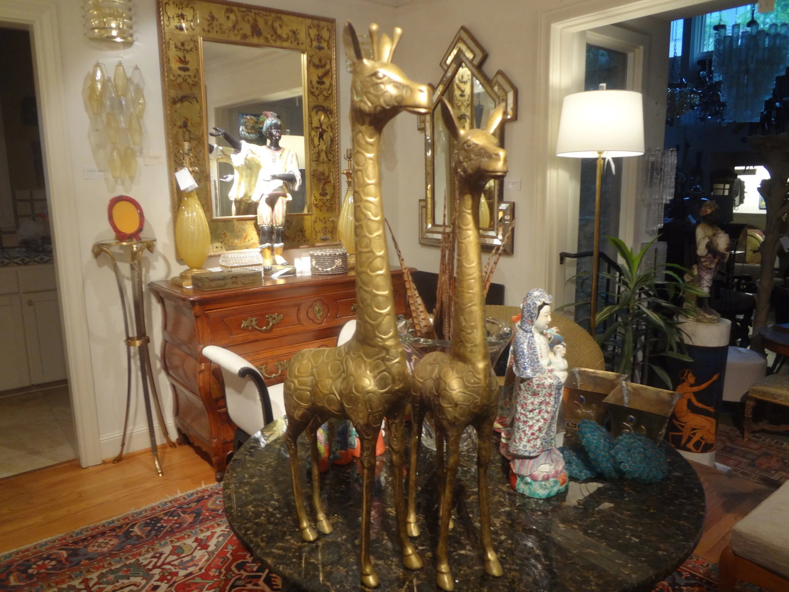 1960s Hollywood Regency Brass Giraffes- a Pair - 12