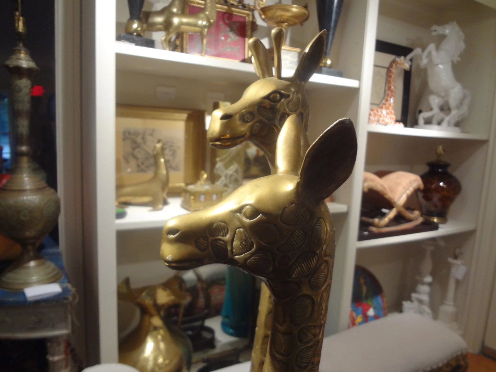 1960s Hollywood Regency Brass Giraffes- a Pair - 6