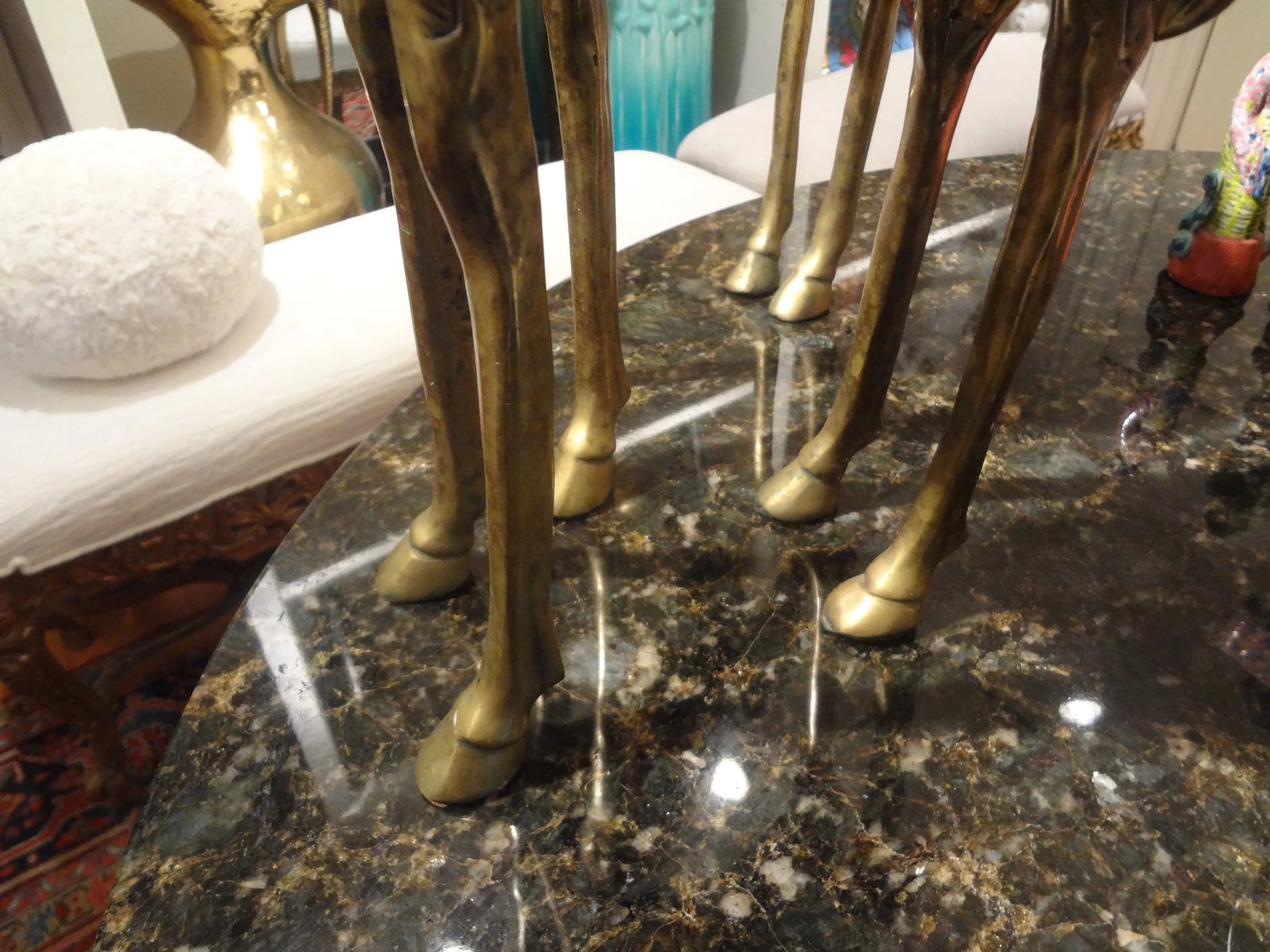 1960s Hollywood Regency Brass Giraffes- a Pair - 8