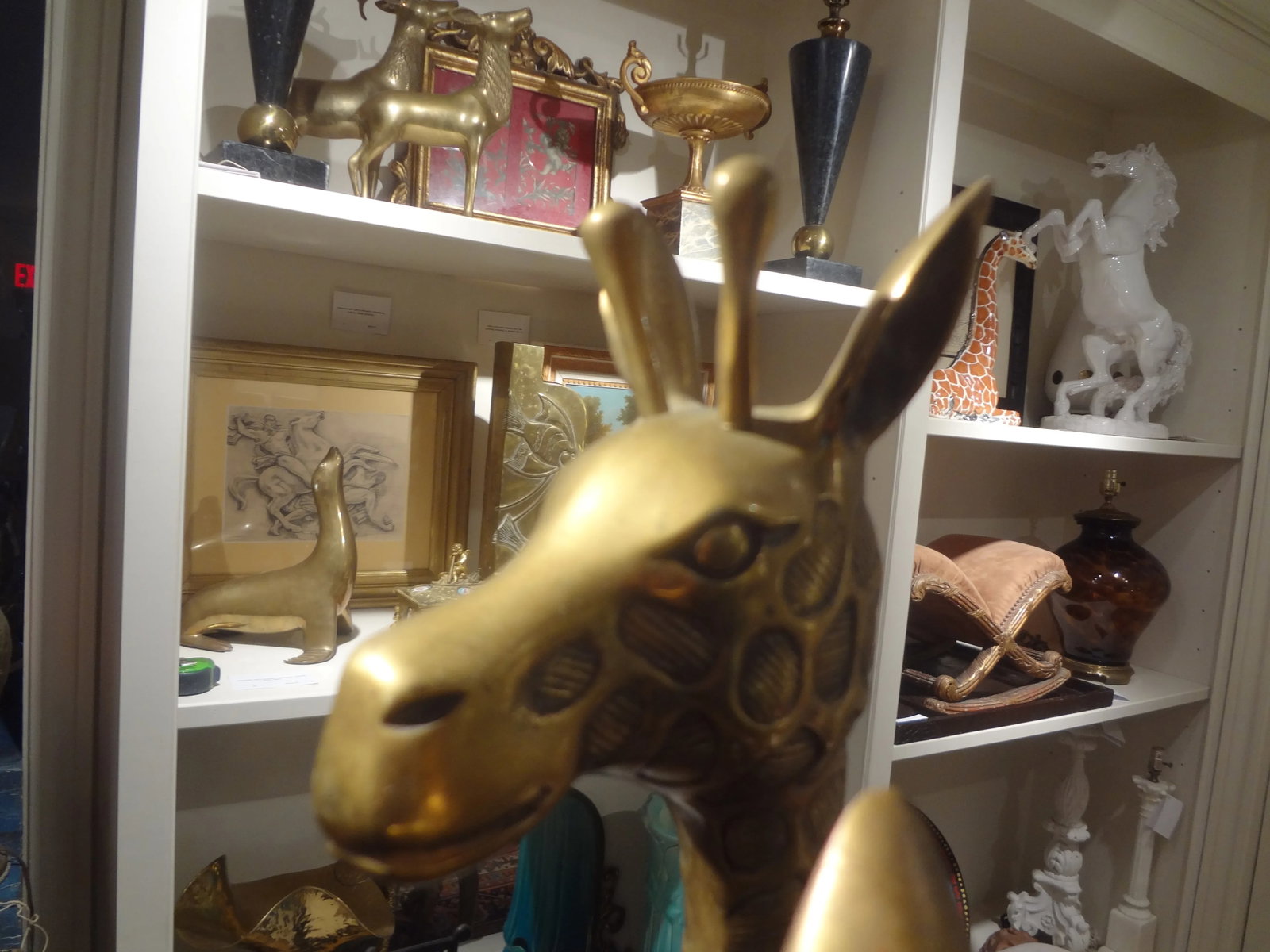 1960s Hollywood Regency Brass Giraffes- a Pair - 9