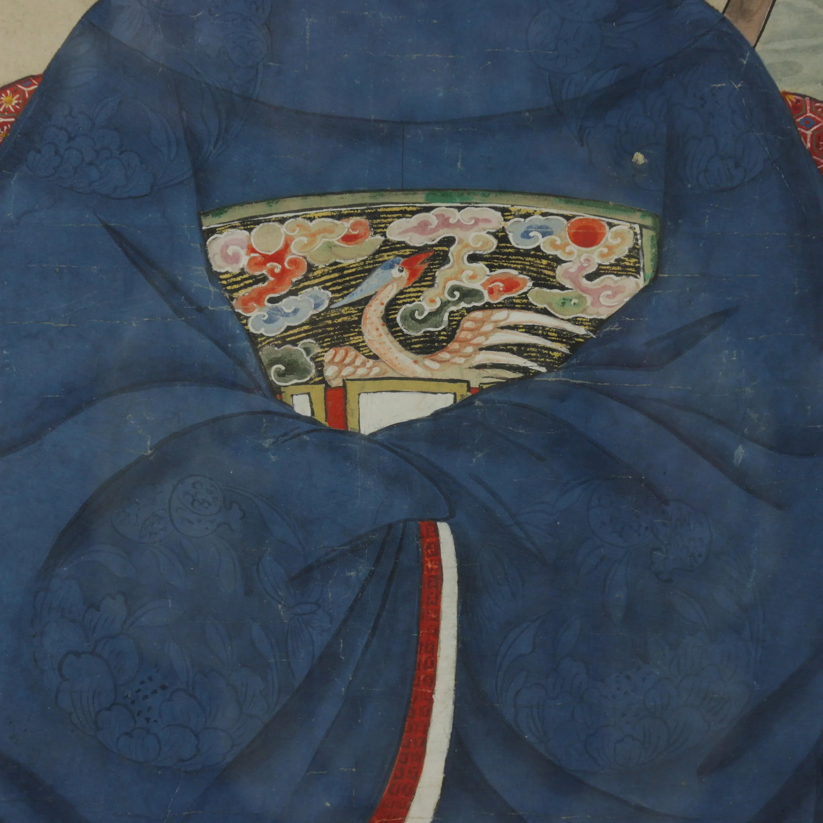 Large Framed Mid-Qing Dynasty Chinese Meticulous Ancestor Portraits Painting - 3