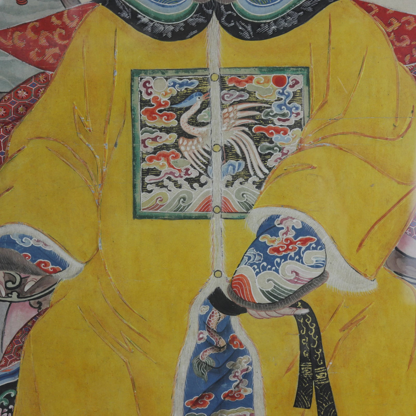 Large Framed Mid-Qing Dynasty Chinese Meticulous Ancestor Portraits Painting - 8