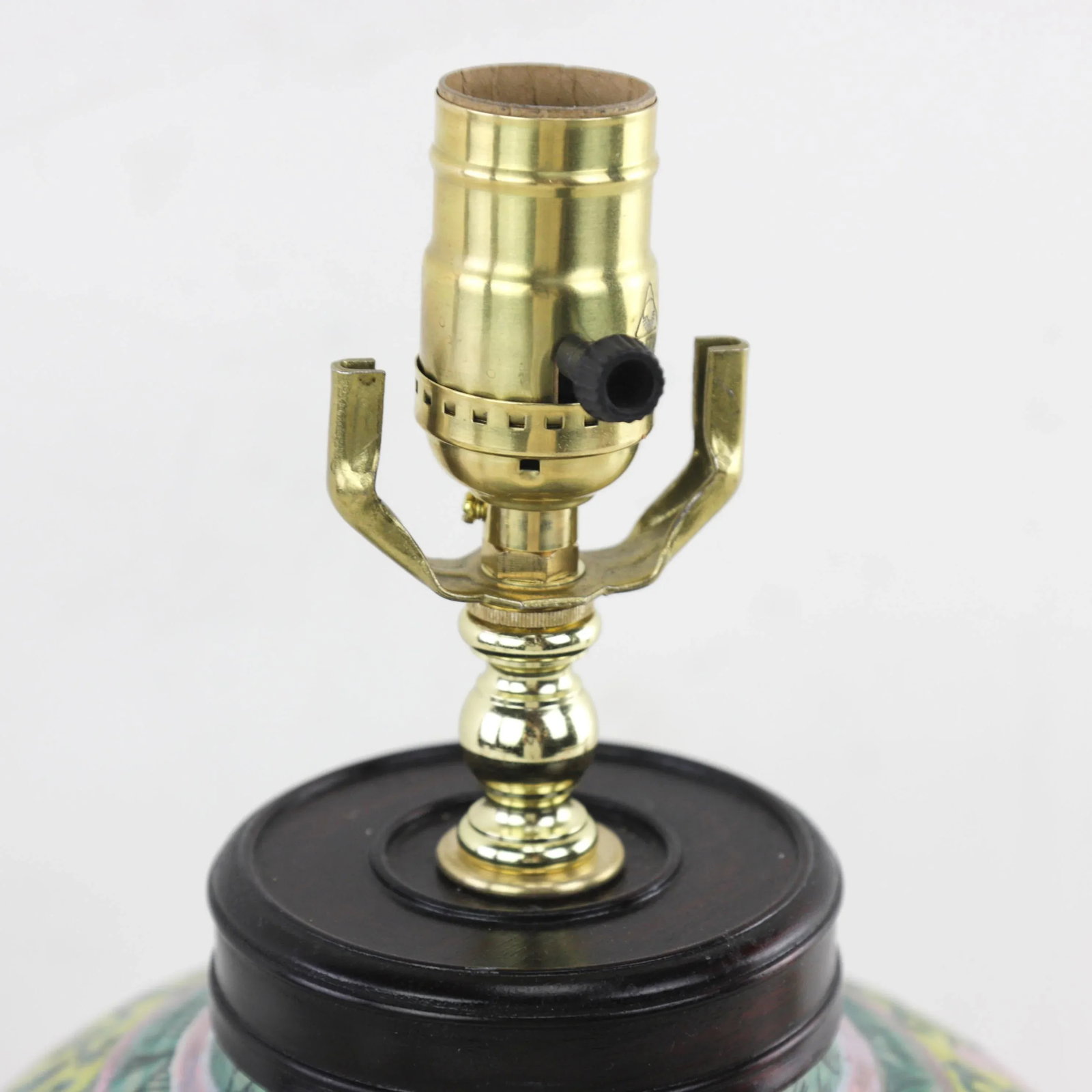 Early 20th Century Chinese Famille Rose Double Happiness Vase Table Lamp - 5