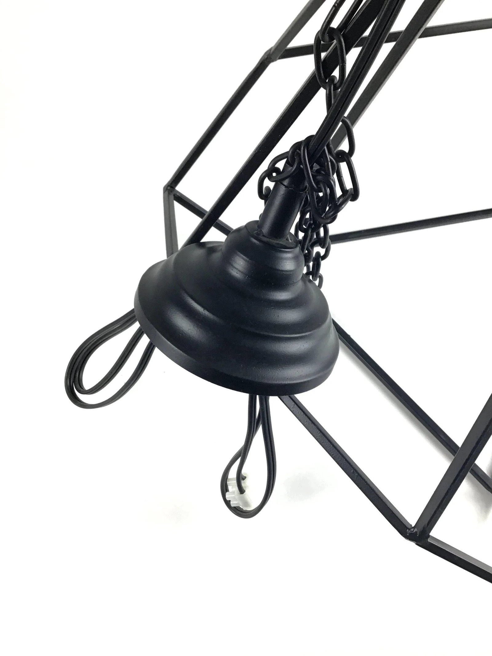 Black Modern Hanging Ceiling Chandeliers - a Pair - 6