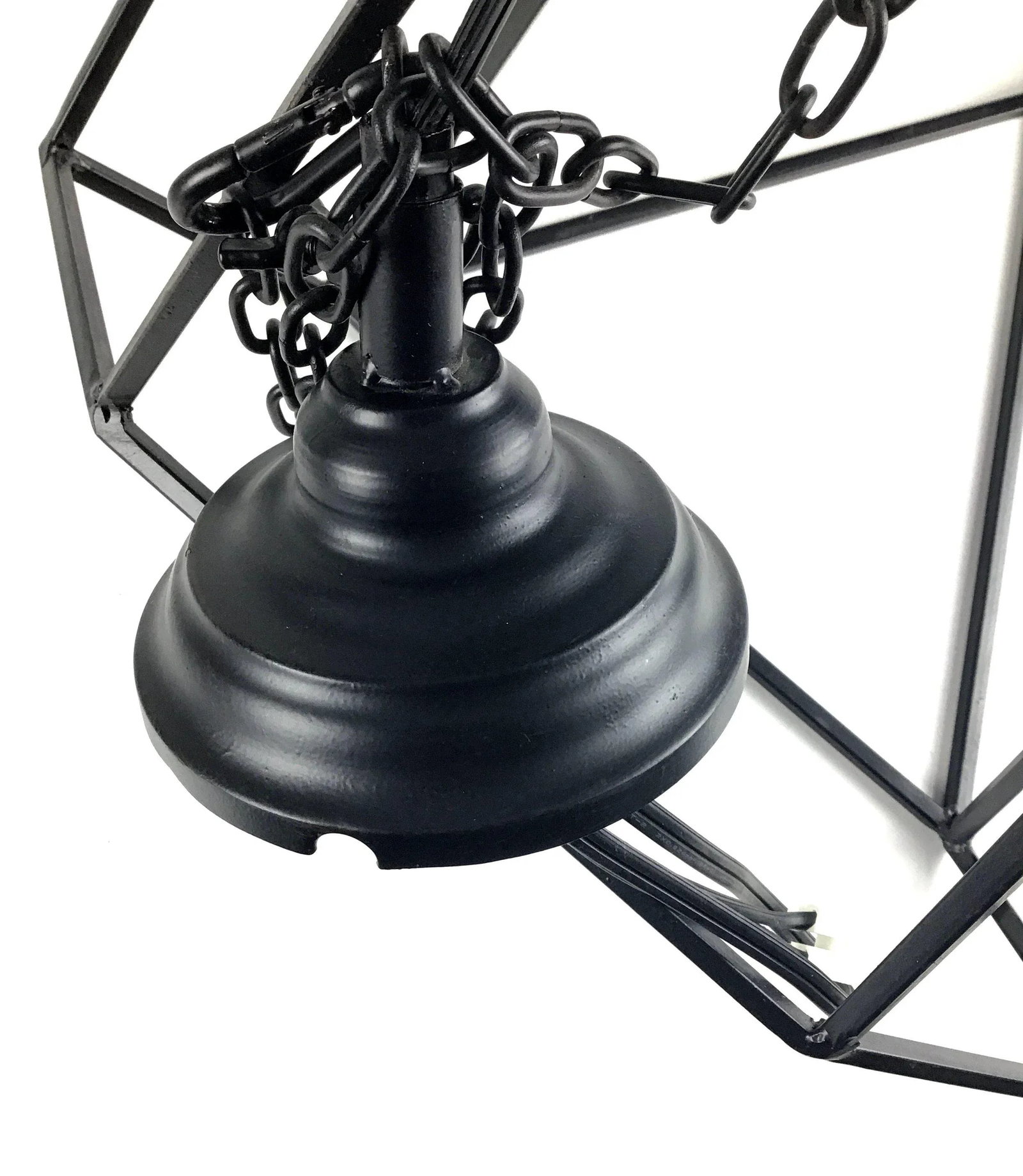 Black Modern Hanging Ceiling Chandeliers - a Pair - 7