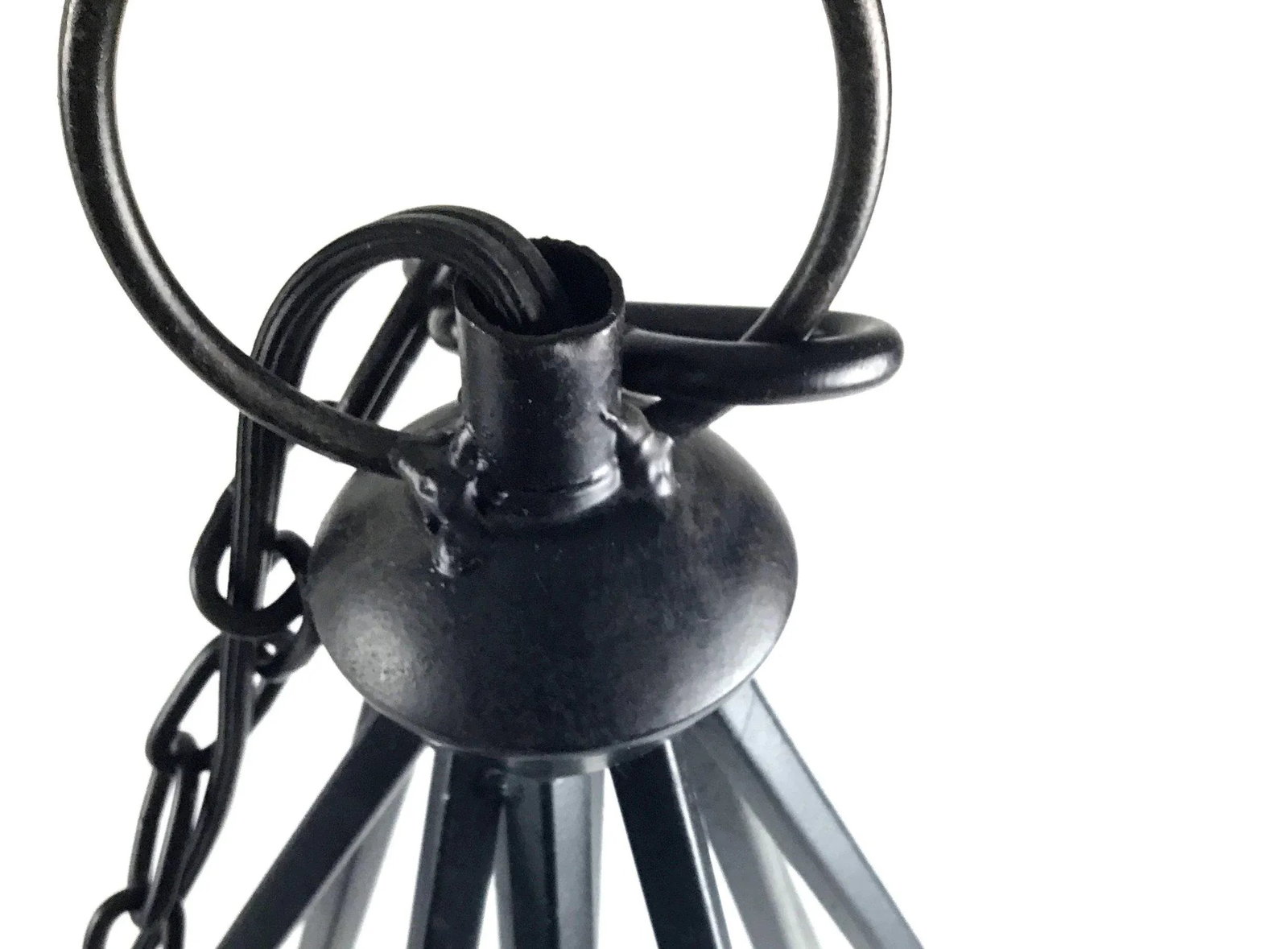 Black Modern Hanging Ceiling Chandeliers - a Pair - 8