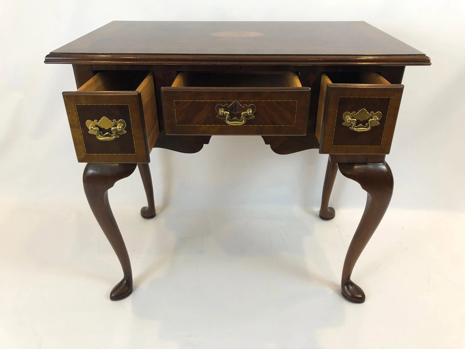 1990s Councill Furniture Flame Mahogany Lowboy - 4