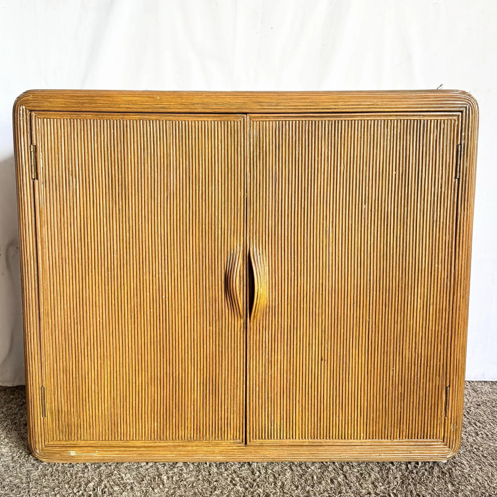 Boho Chic Swirl Pencil Reed Sideboard/Cabinet - 2