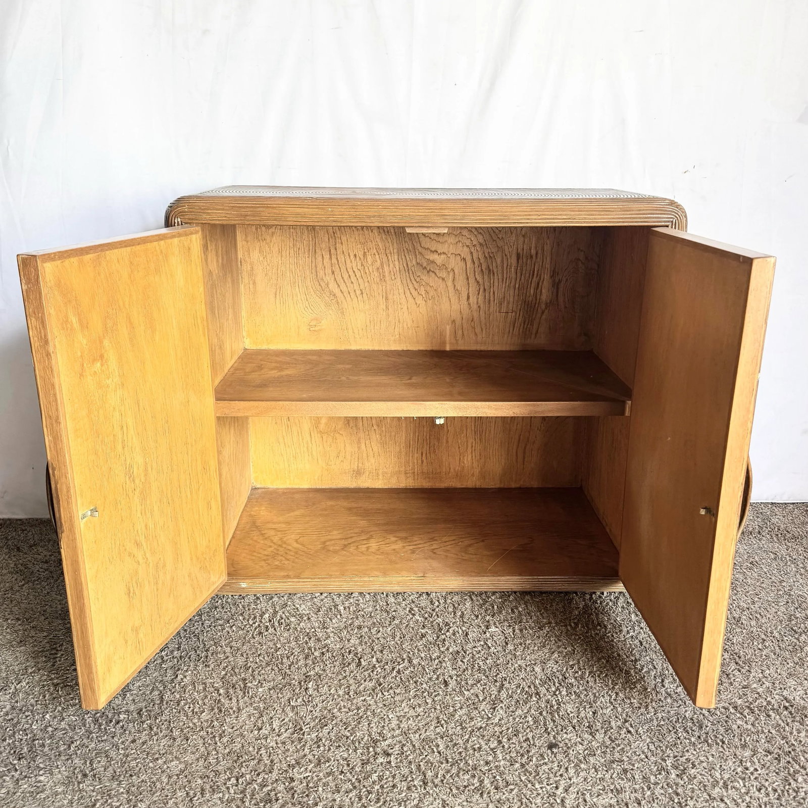 Boho Chic Swirl Pencil Reed Sideboard/Cabinet - 3
