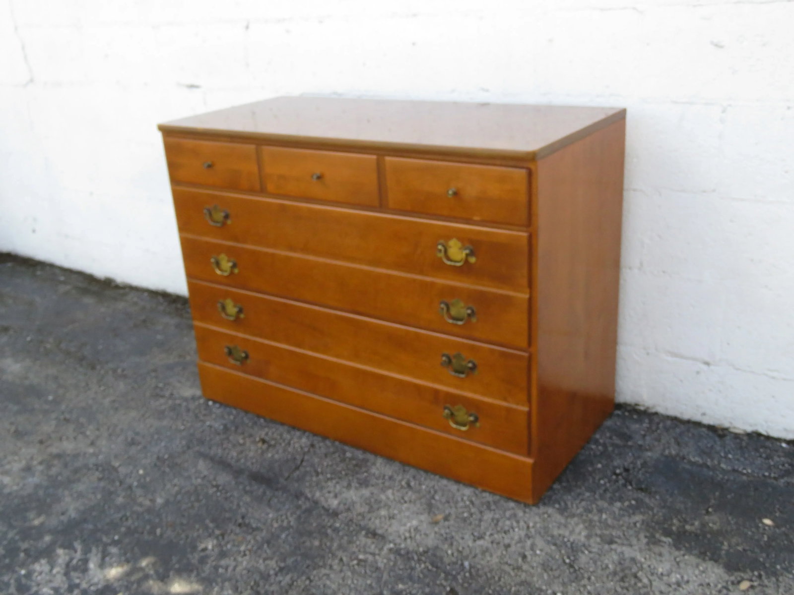 Ethan Allen Maple Low Dresser Bathroom Vanity 6108 - 8