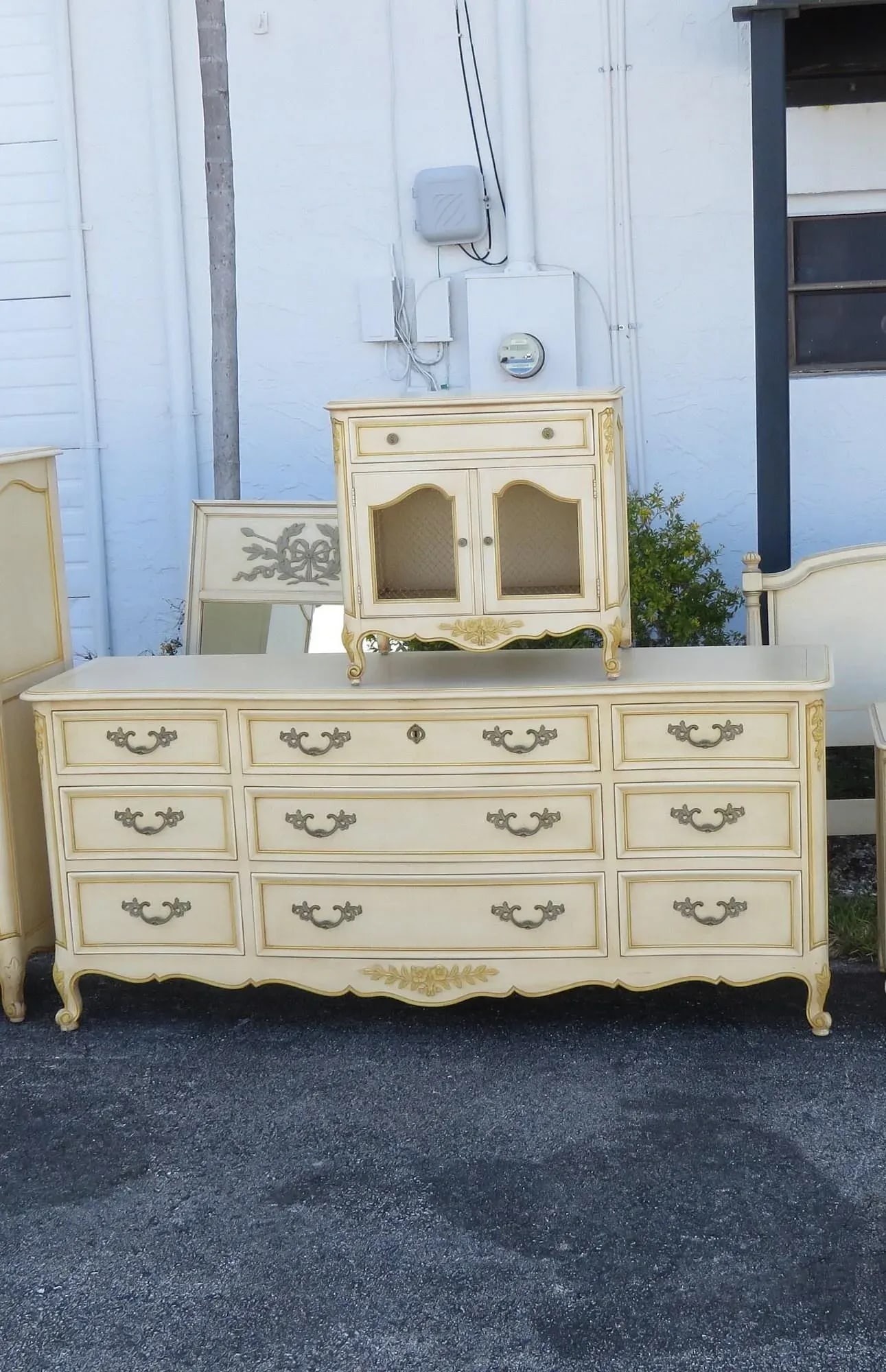 Kindel French Shabby Chic Painted Large Nightstand Side End Table - 12