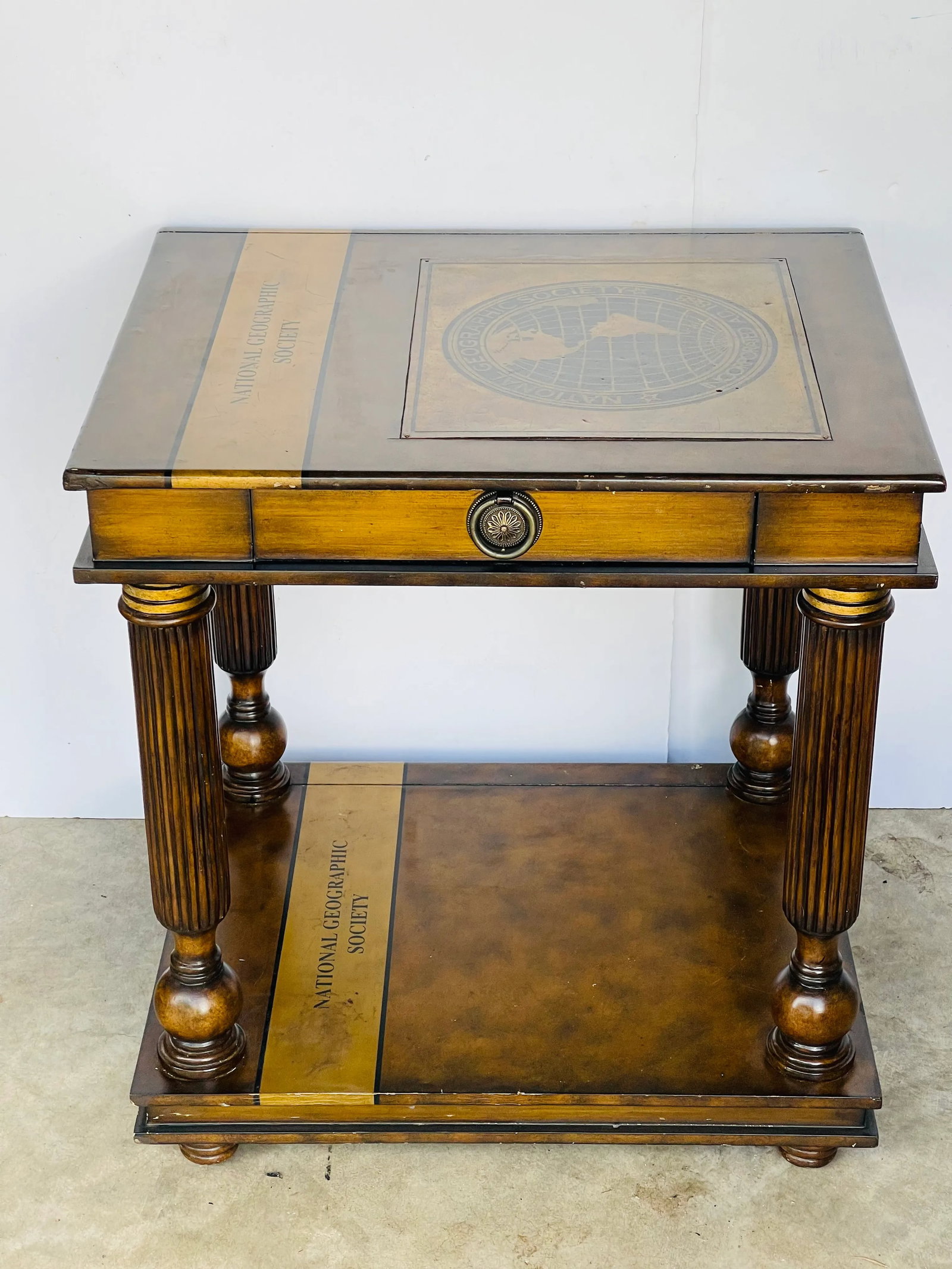 Gorgeous Maitland Smith National Geographic Library Table - 2