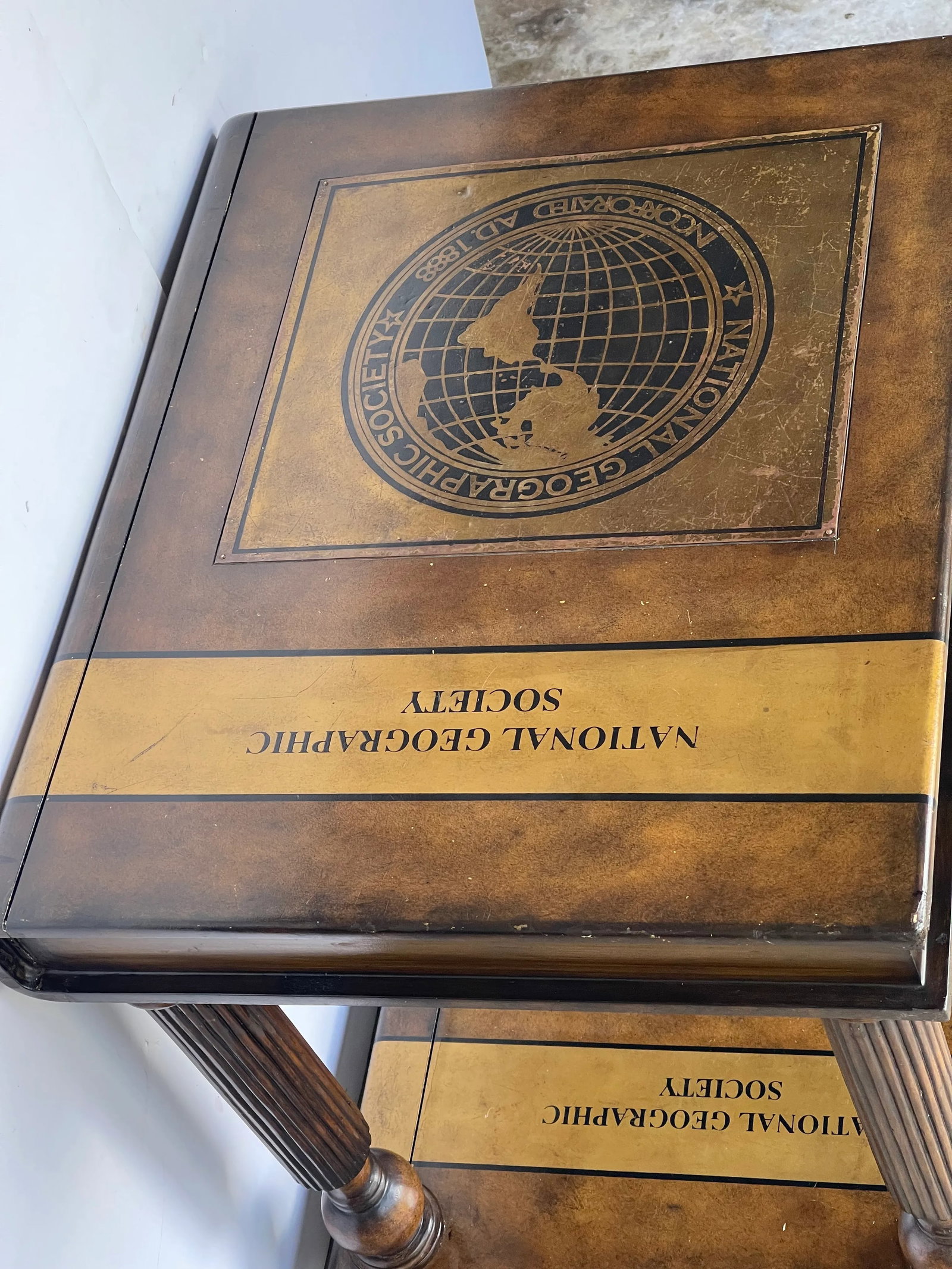 Gorgeous Maitland Smith National Geographic Library Table - 3