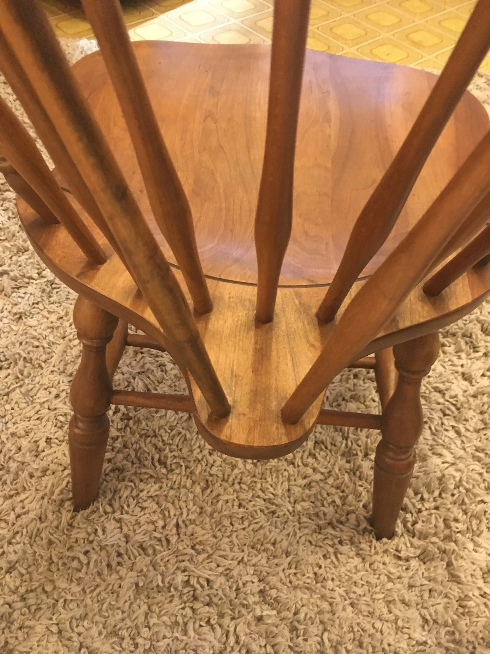 Pennsylvania House Solid Cherry Fiddleback Duxbury Windsor Side Chair - 3