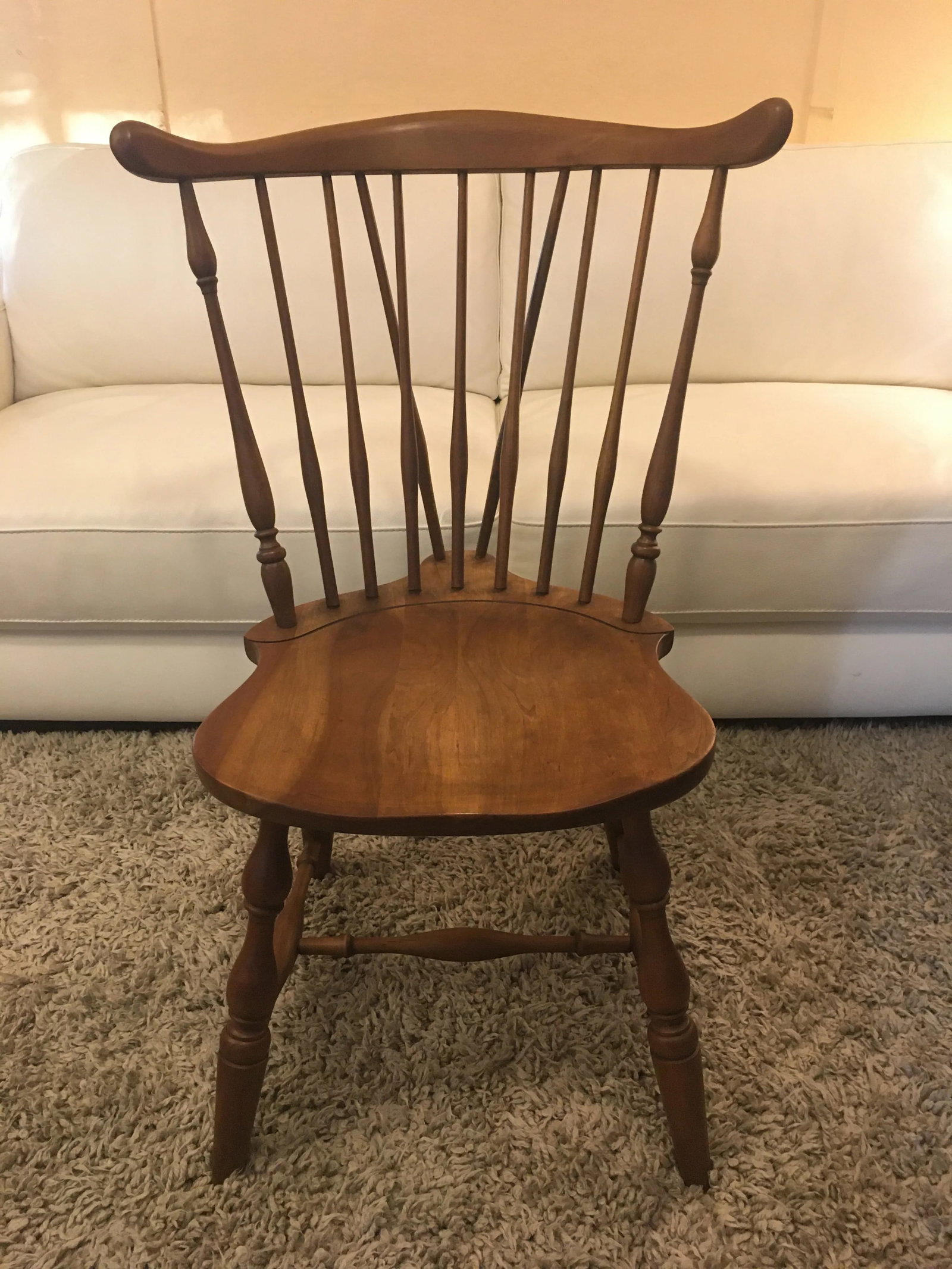 Pennsylvania House Solid Cherry Fiddleback Duxbury Windsor Side Chair - 7