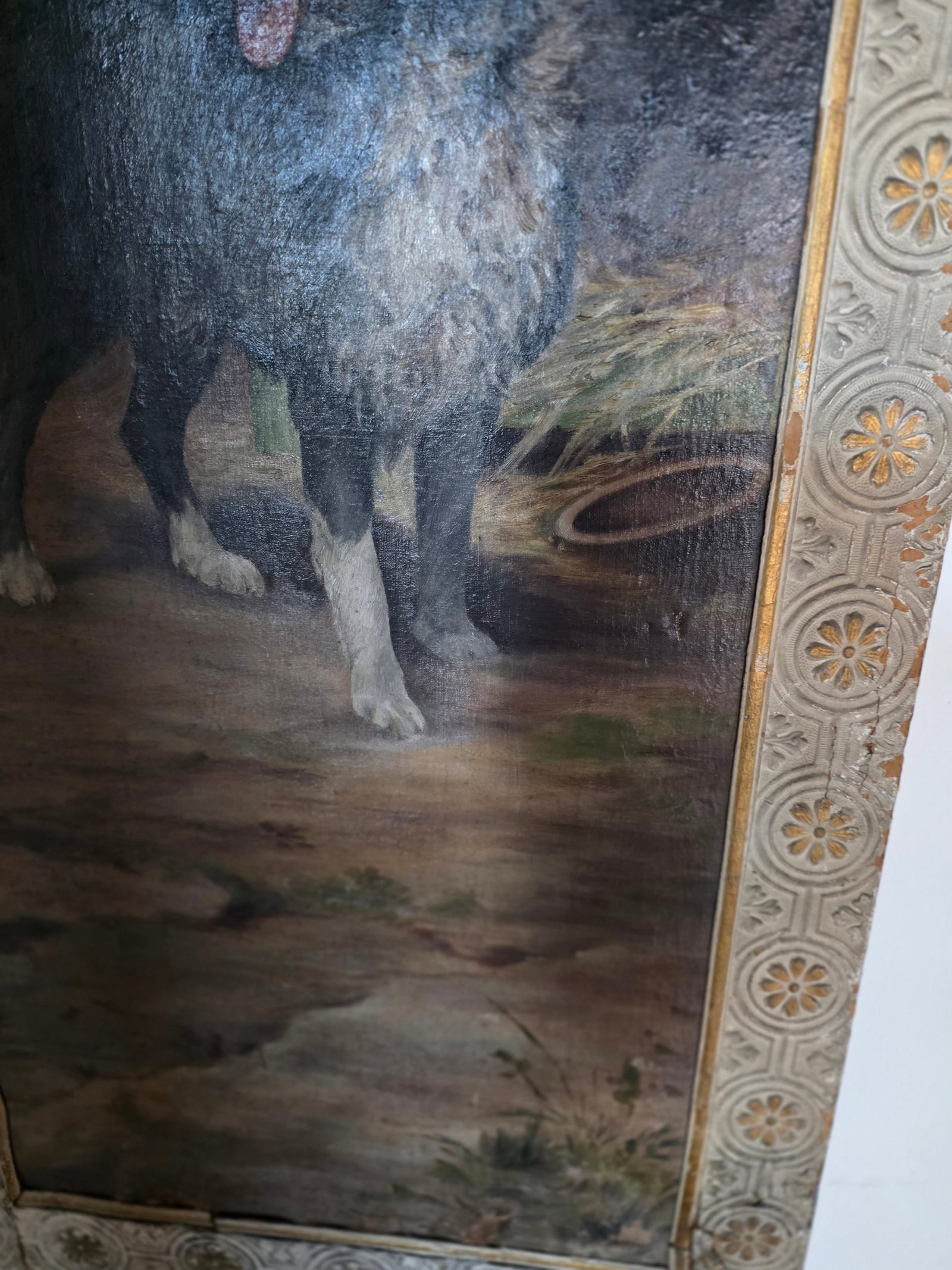 Mid 20th Century Pair of Dog Painted Panels - 4