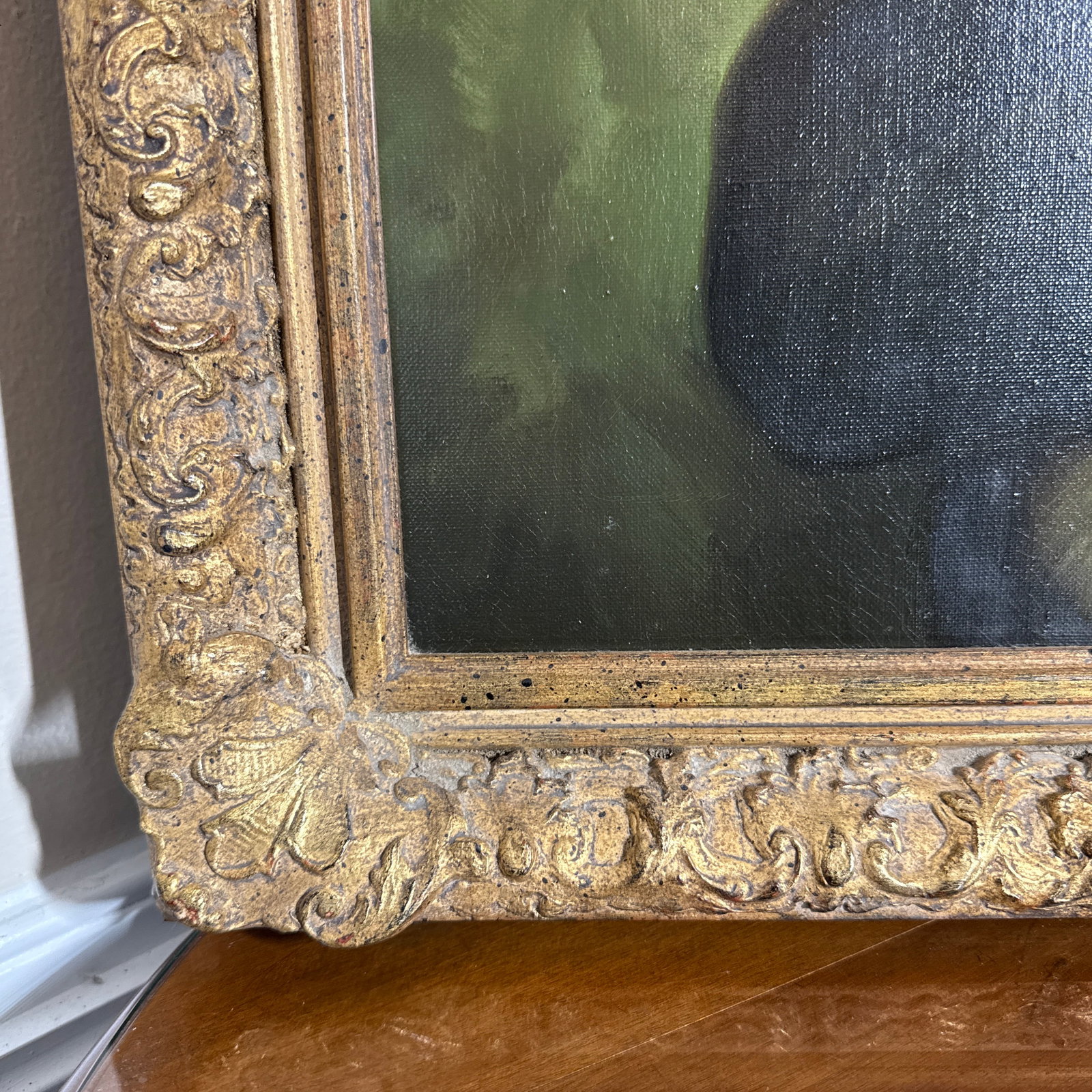 Vintage Oil on Canvas After English Painting of Boy With Rabbit - 5